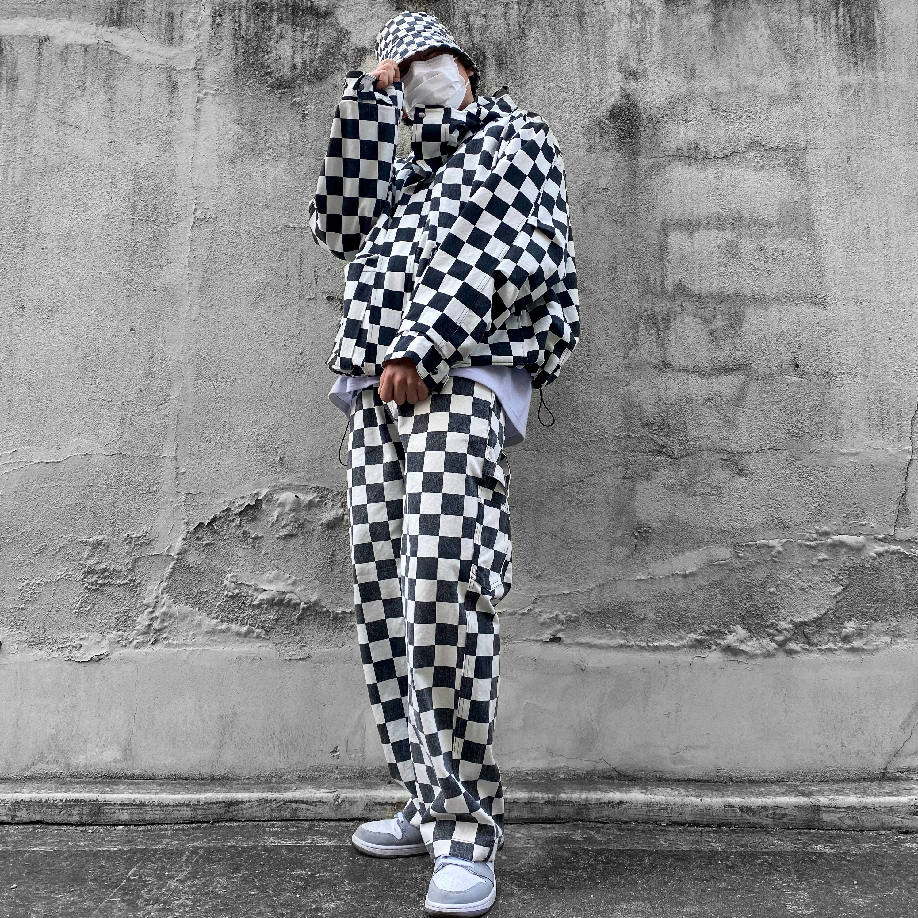 (W) Jordan 1 Mid Wolf Grey 착용 스타일 - 1