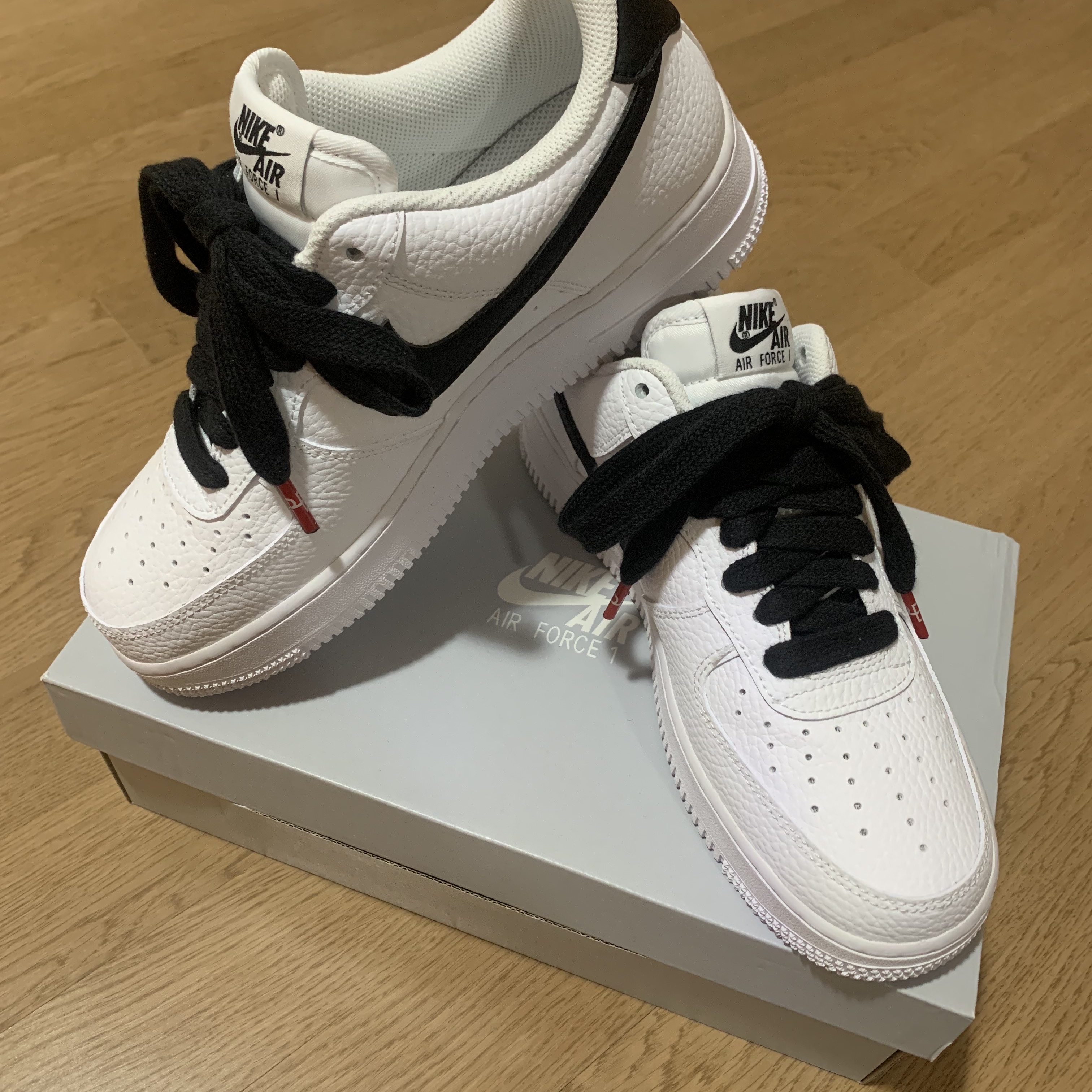 Nike Air Force 1 '07 White Black 착용 스타일 - 1