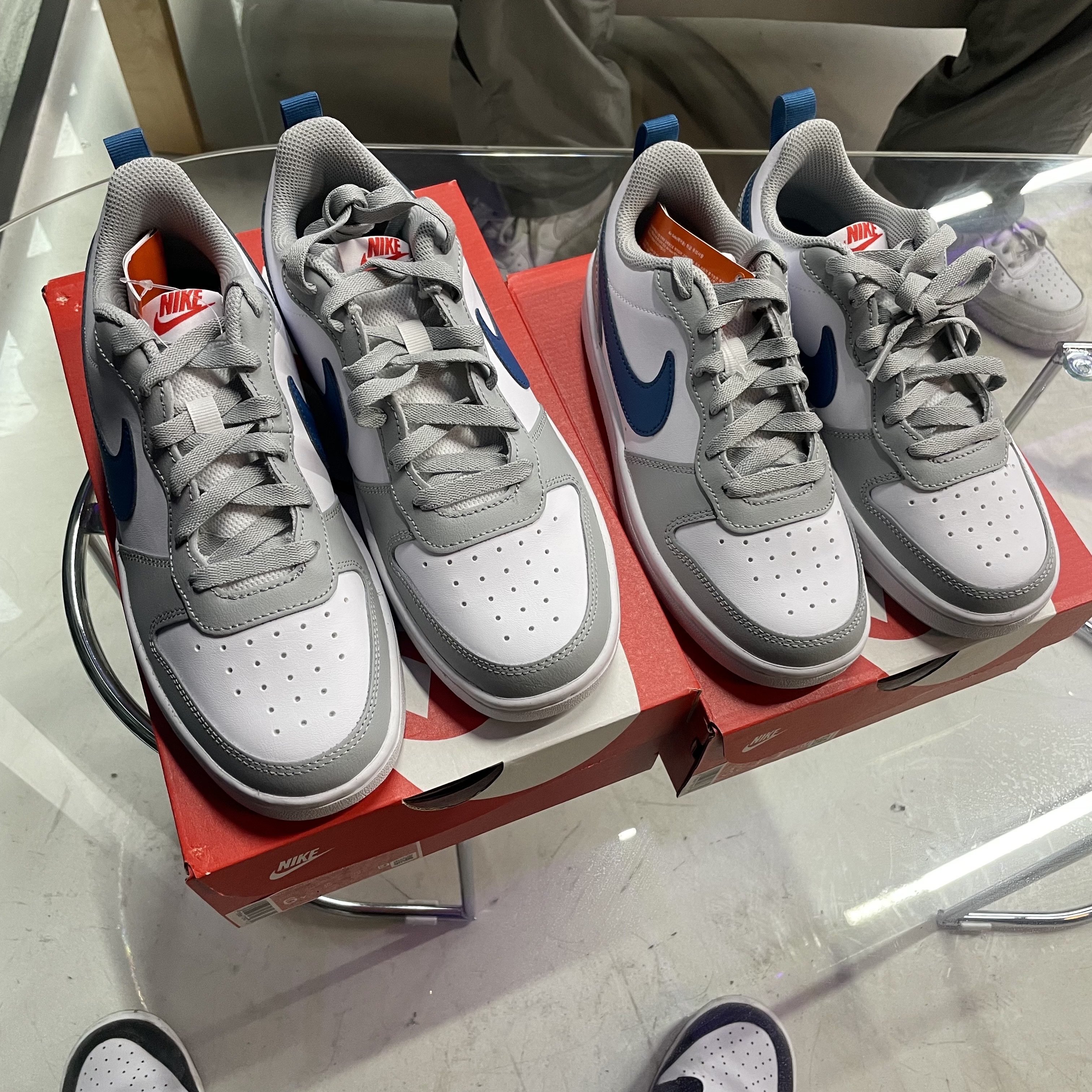 (GS) Nike Court Borough Low 2 Light Smoke Grey 착용 스타일