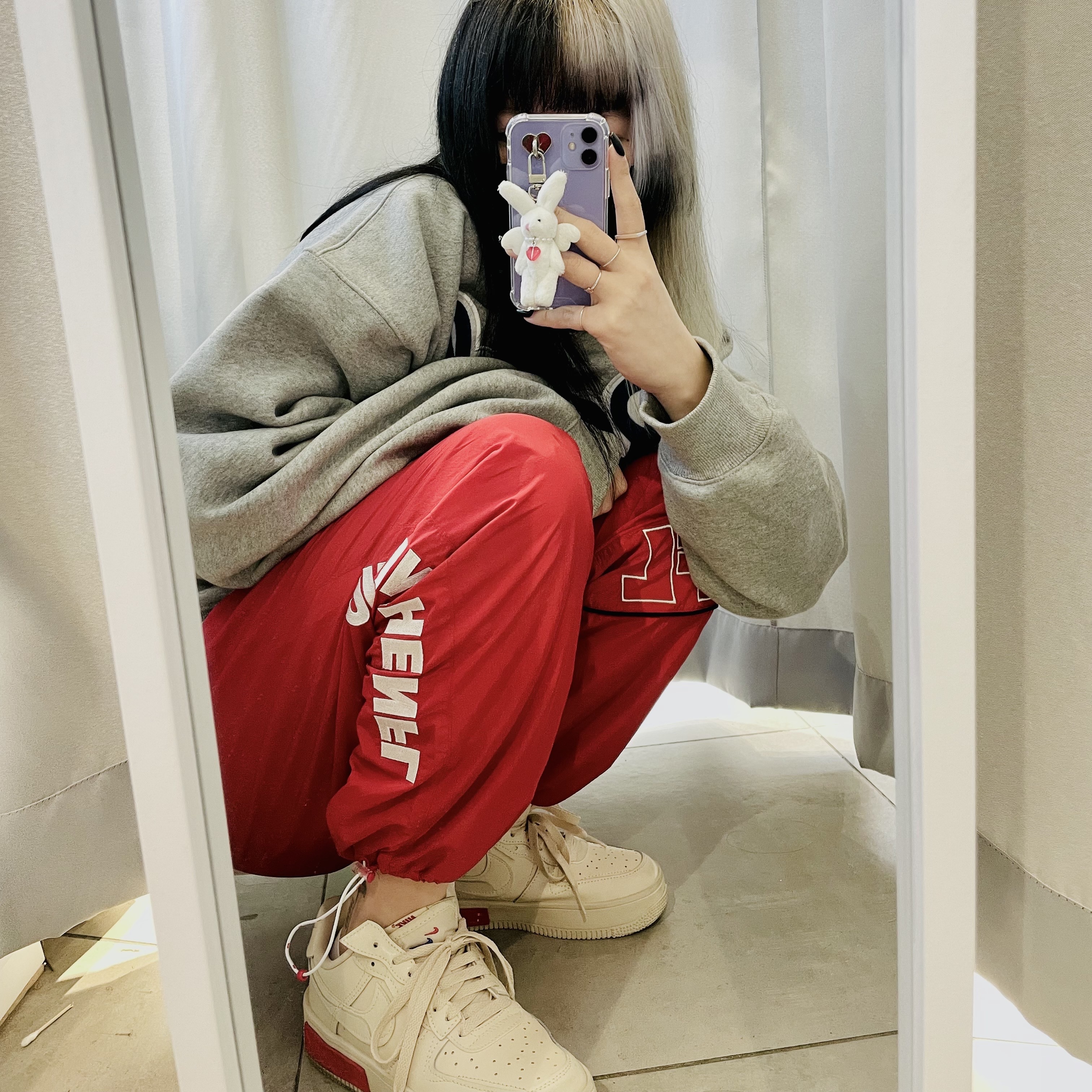 (W) Nike Air Force 1 Fontanka Pearl White 착용 스타일 - 2