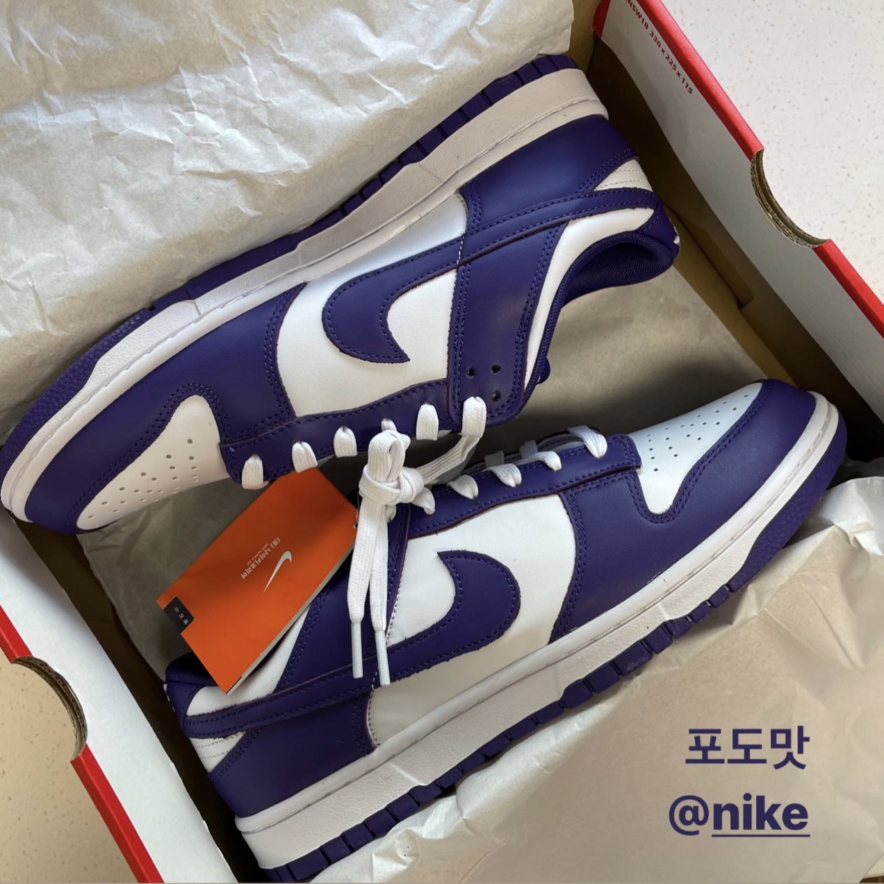 Nike Dunk Low Retro Championship Court Purple 착용 스타일