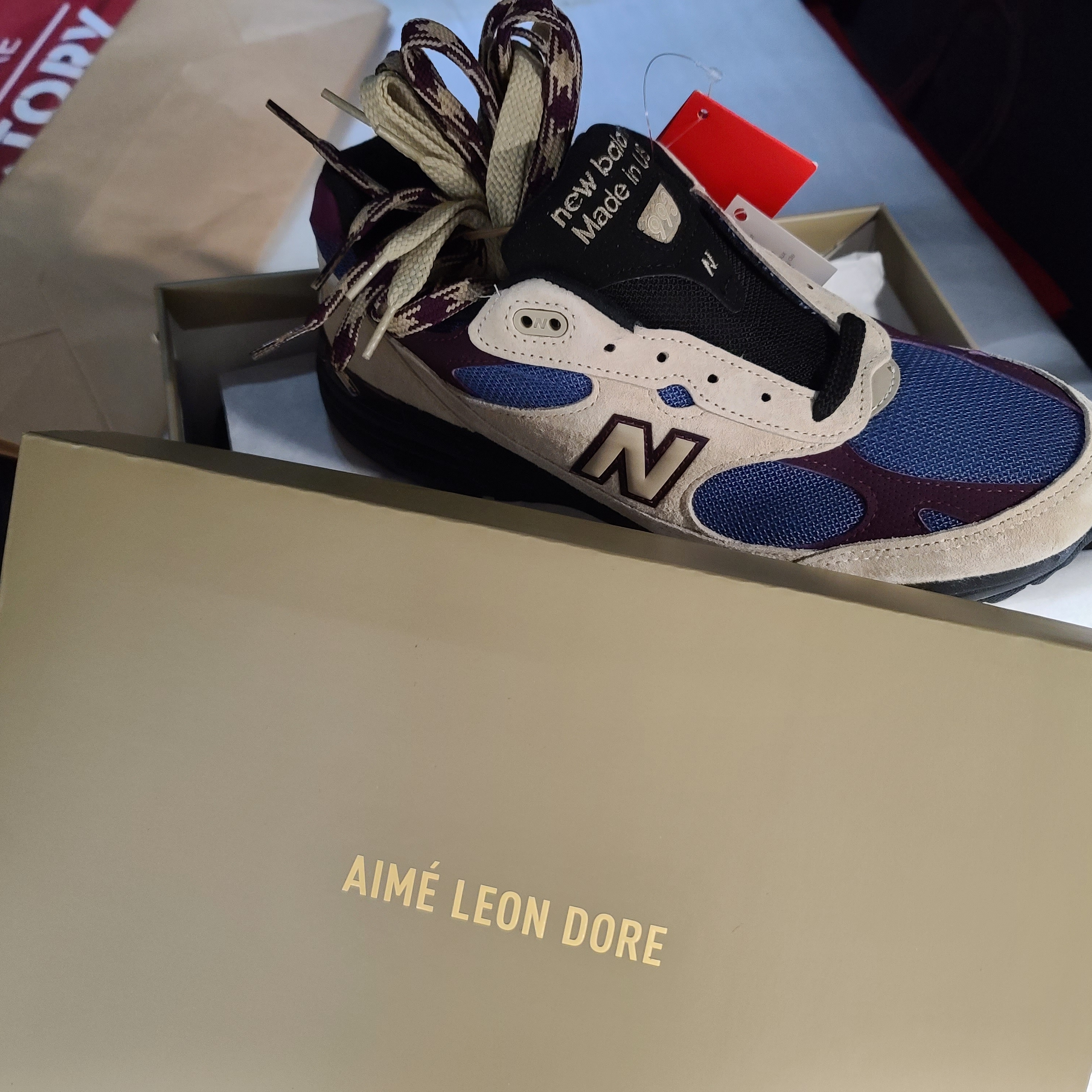 New Balance x Aime Leon Dore 993 Made in USA Taupe 착용 스타일