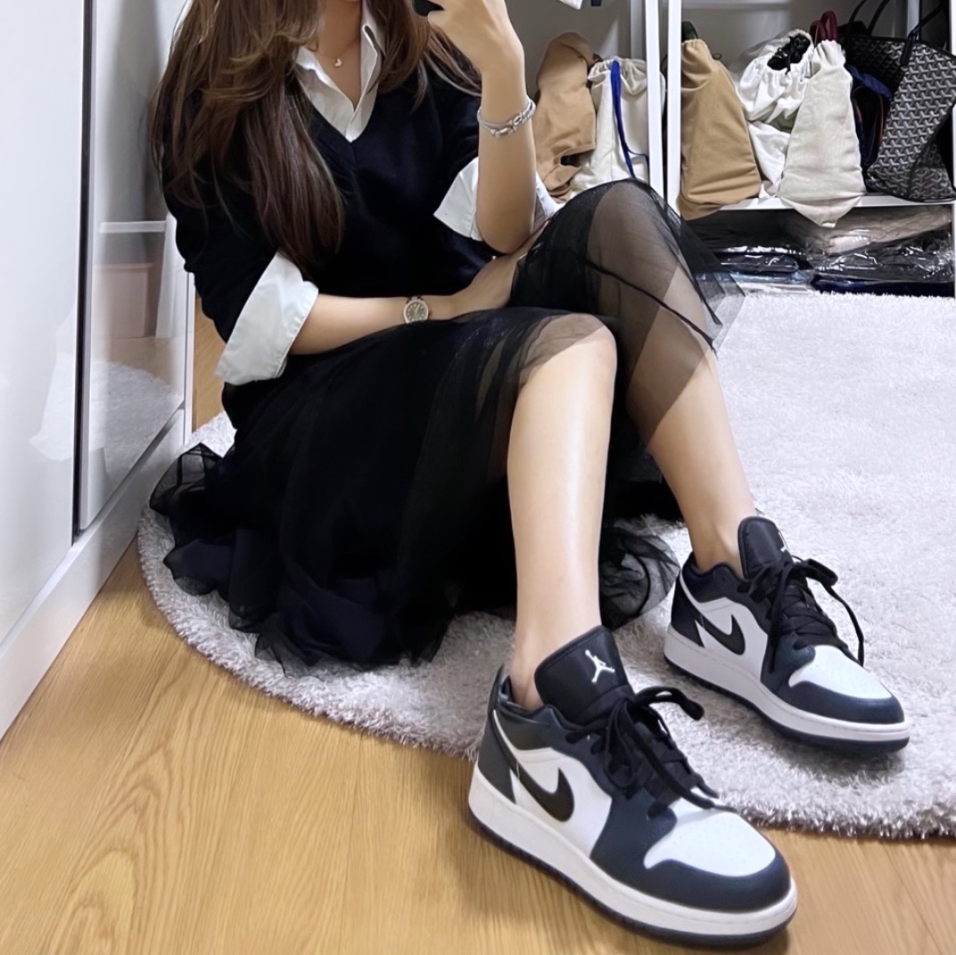 (GS) Jordan 1 Low Armory Navy, Jordan 1 Low Dark Teal 착용 스타일