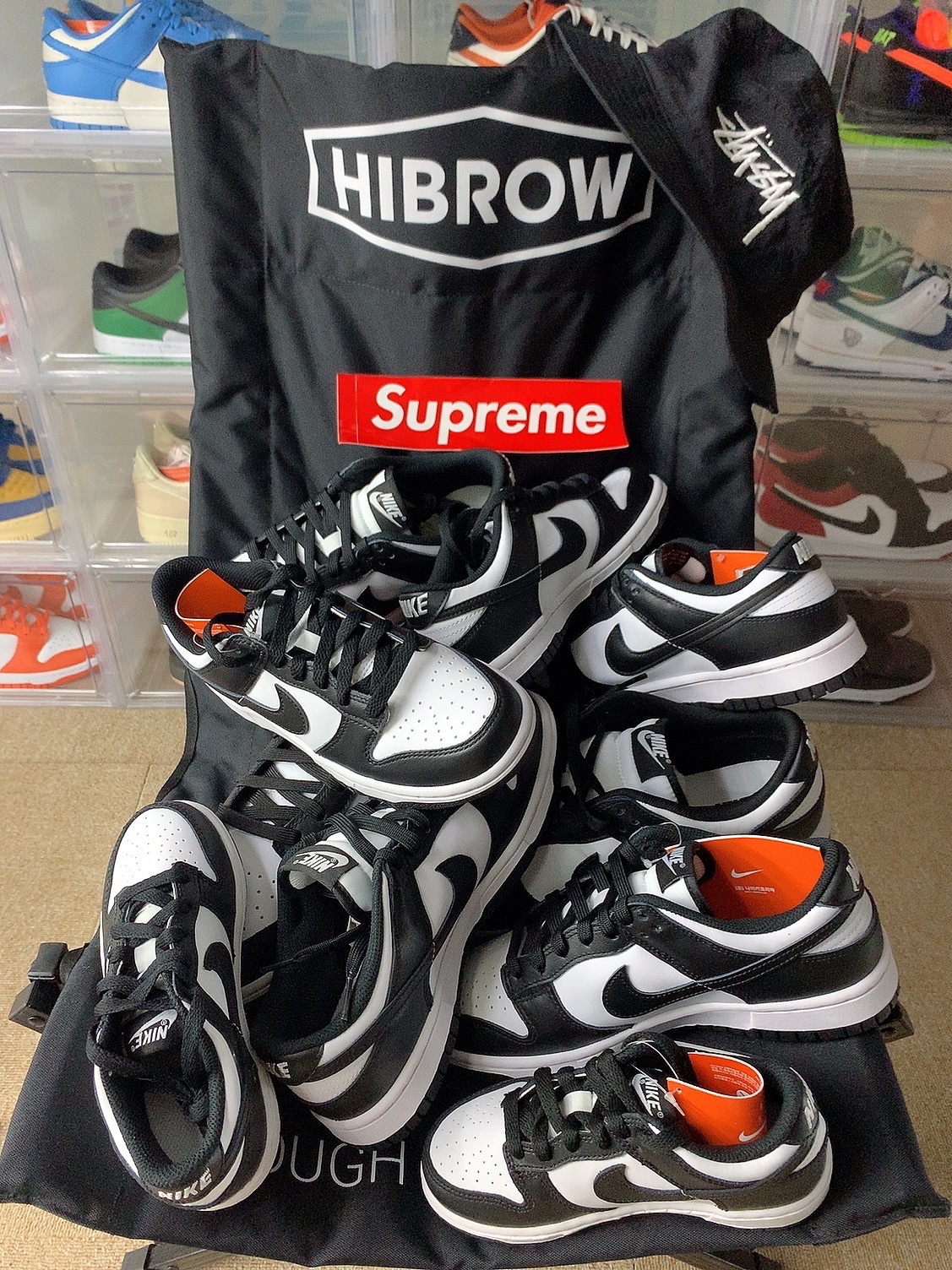 Jordan 1 x Travis Scott x Fragment Retro Low OG SP Military Blue, Jordan 1 x Travis Scott Retro High OG SP Mocha 착용 스타일 - 3