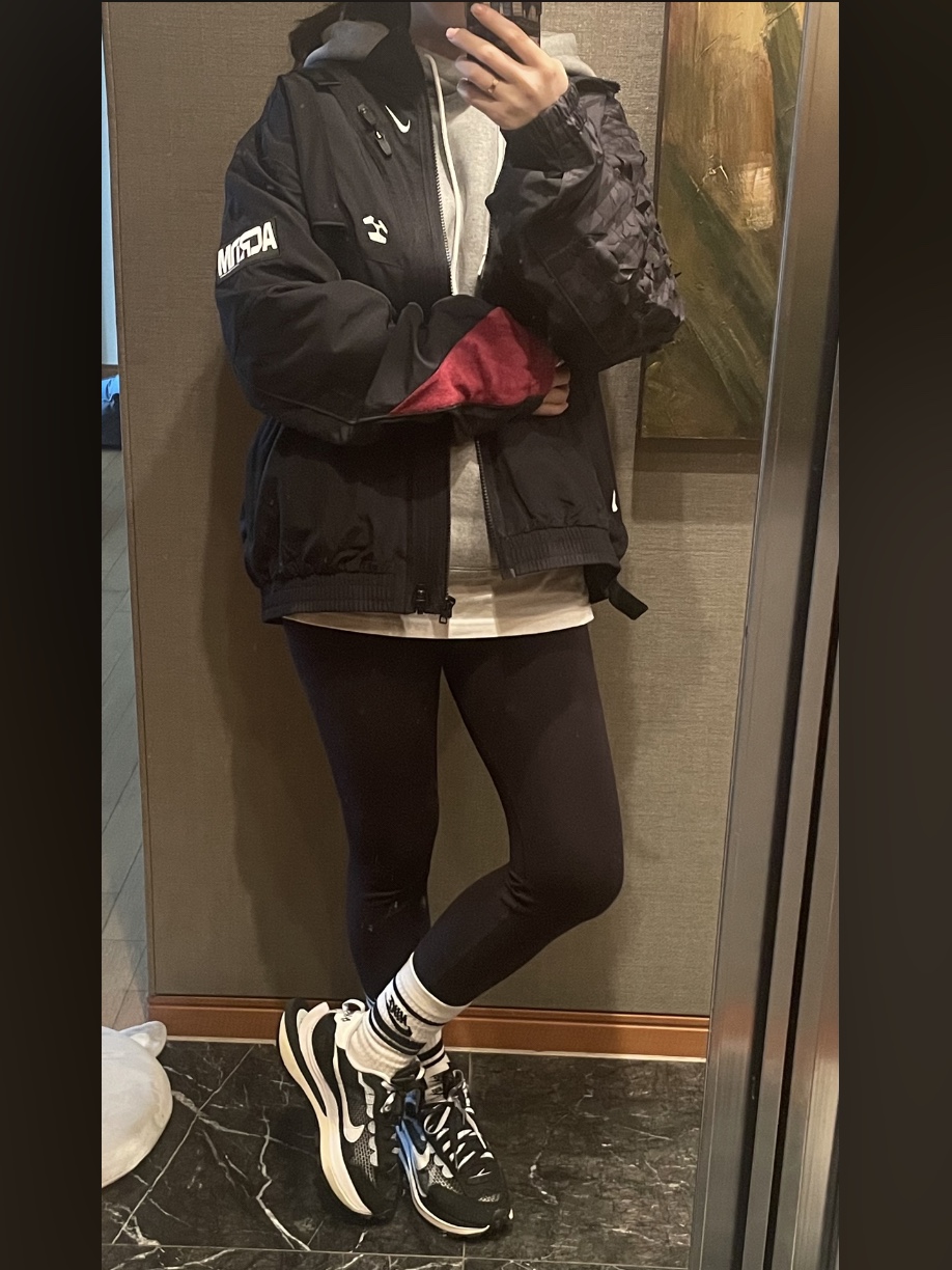 Nike x Acronym NRG Woven Jacket Black - Asia, Nike x Sacai VaporWaffle Black White 착용 스타일 - 1