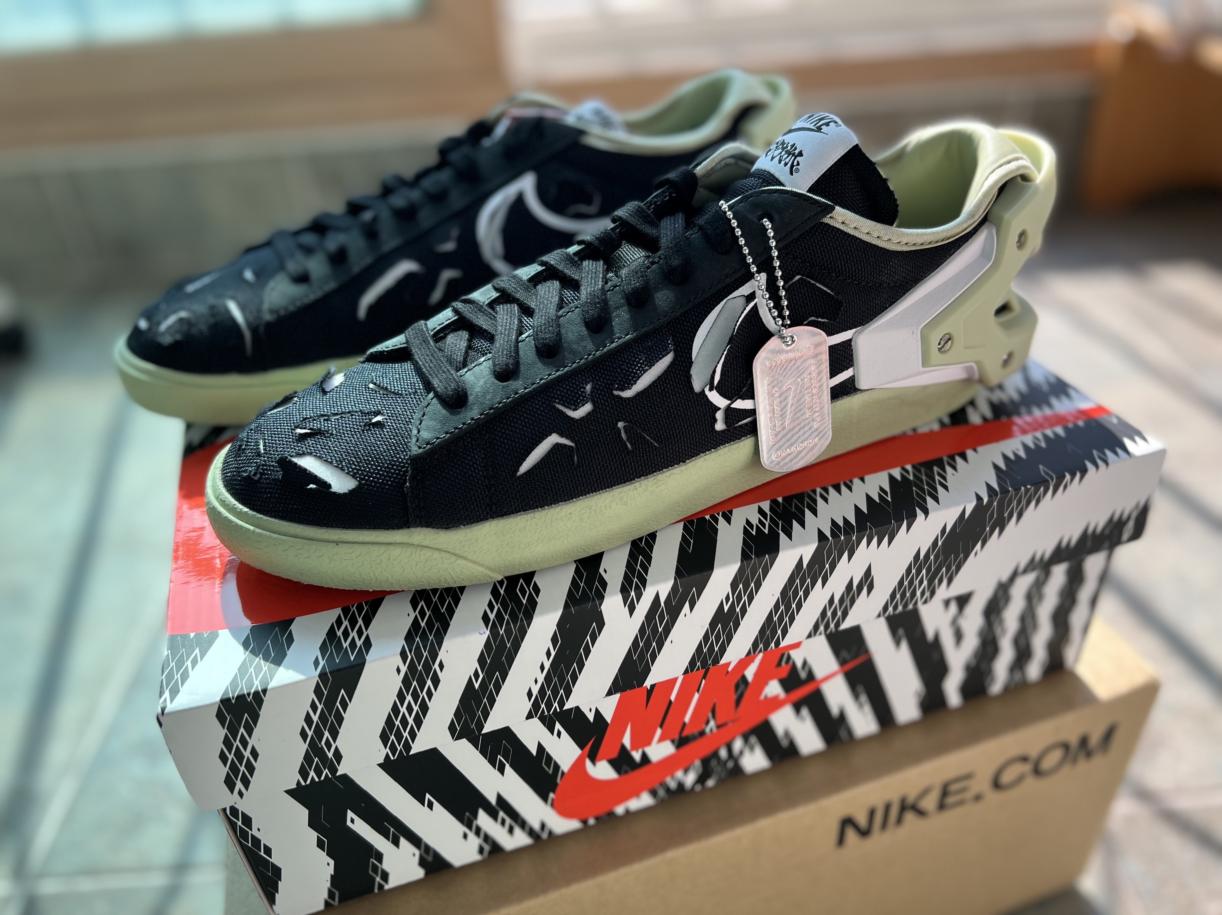 Nike x Acronym Blazer Low Black 착용 스타일