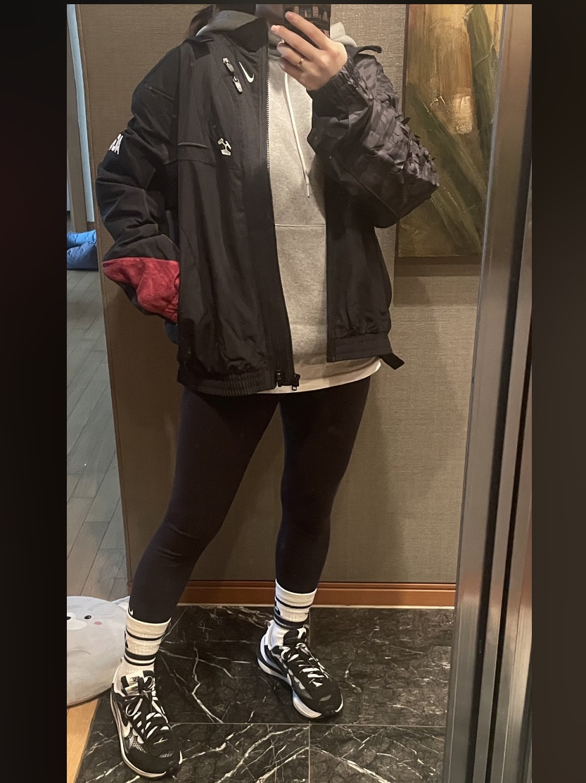 Nike x Acronym NRG Woven Jacket Black - Asia, Nike x Sacai VaporWaffle Black White 착용 스타일 - 2