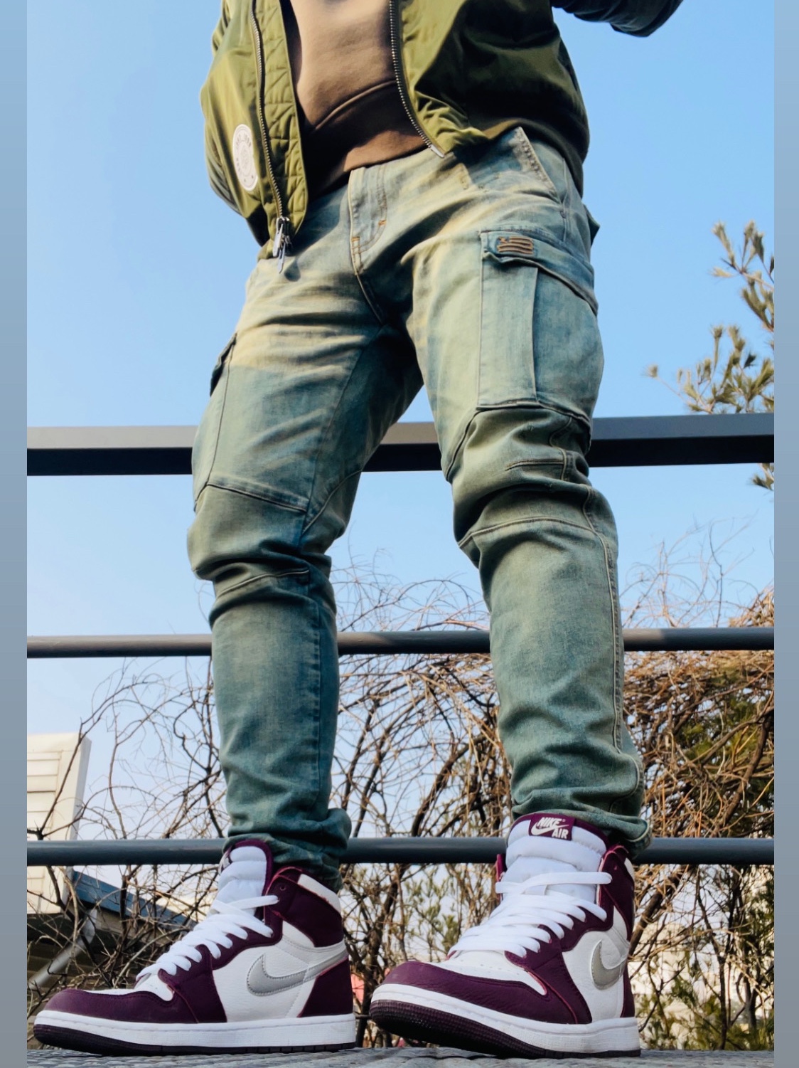 Jordan 1 Retro High OG Bordeaux 착용 스타일 - 1