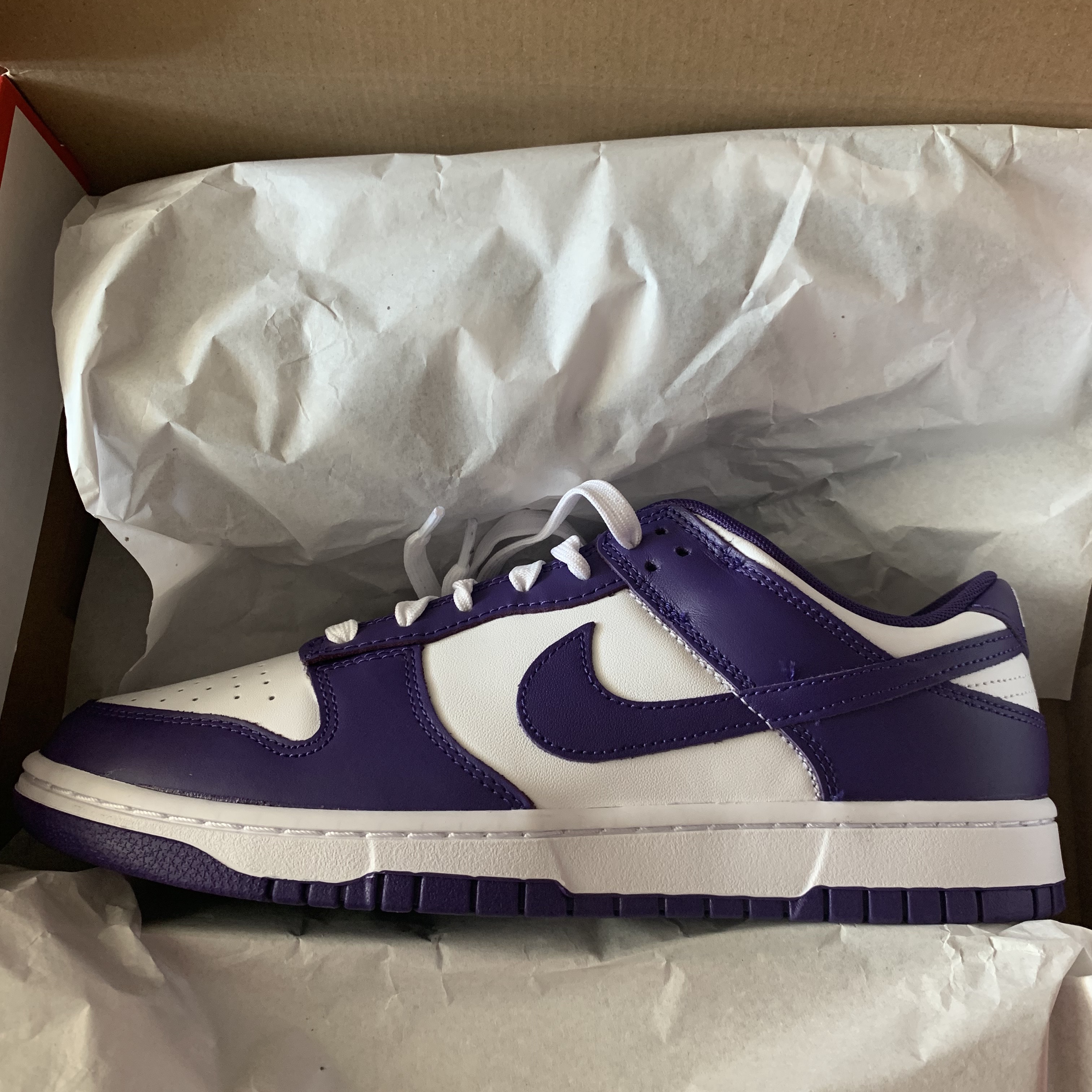 Nike Dunk Low Retro Championship Court Purple 착용 스타일