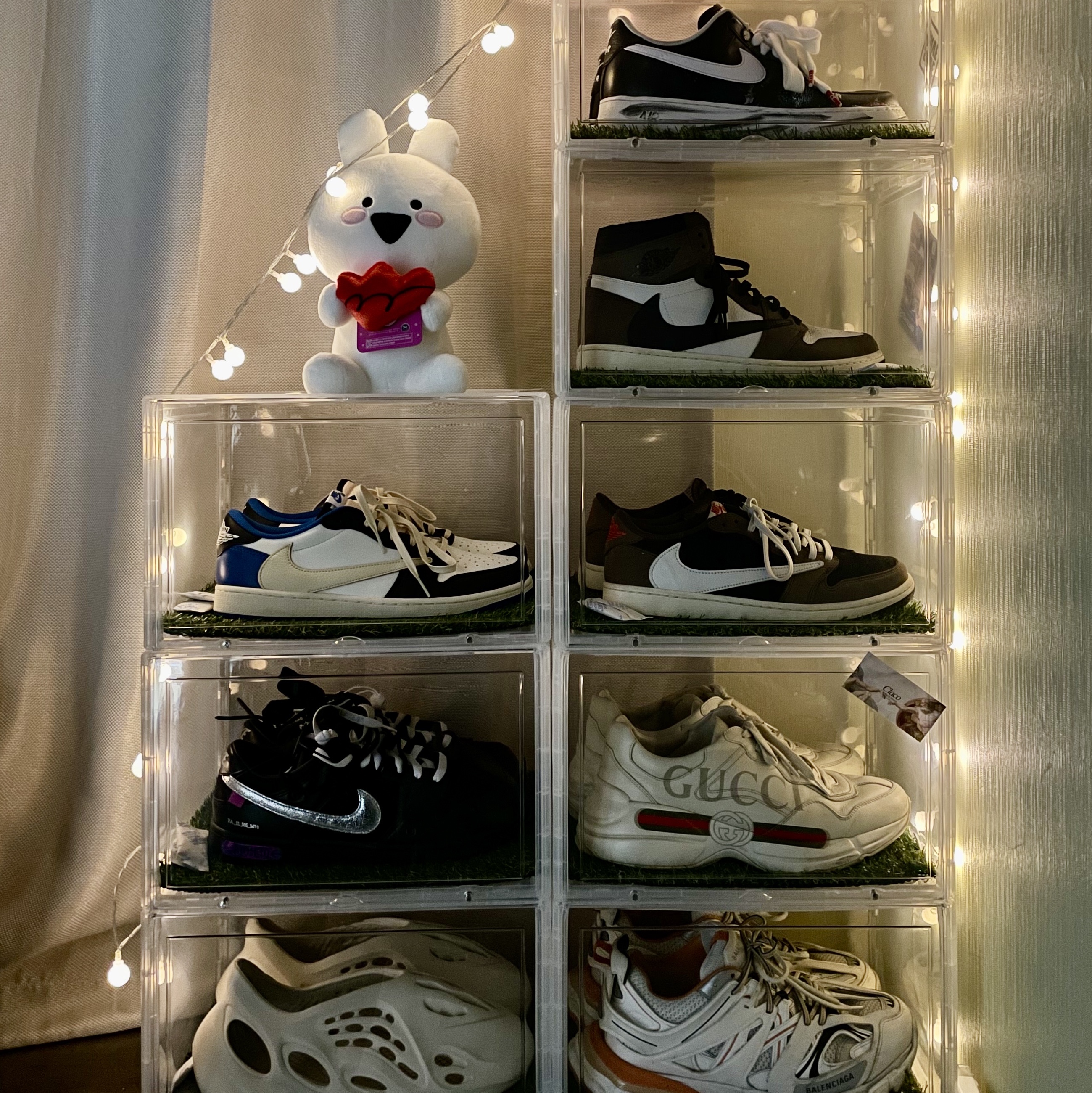 Jordan 1 x Travis Scott Retro High OG SP Mocha, Jordan 1 x Travis Scott x Fragment Retro Low OG SP Military Blue 착용 스타일