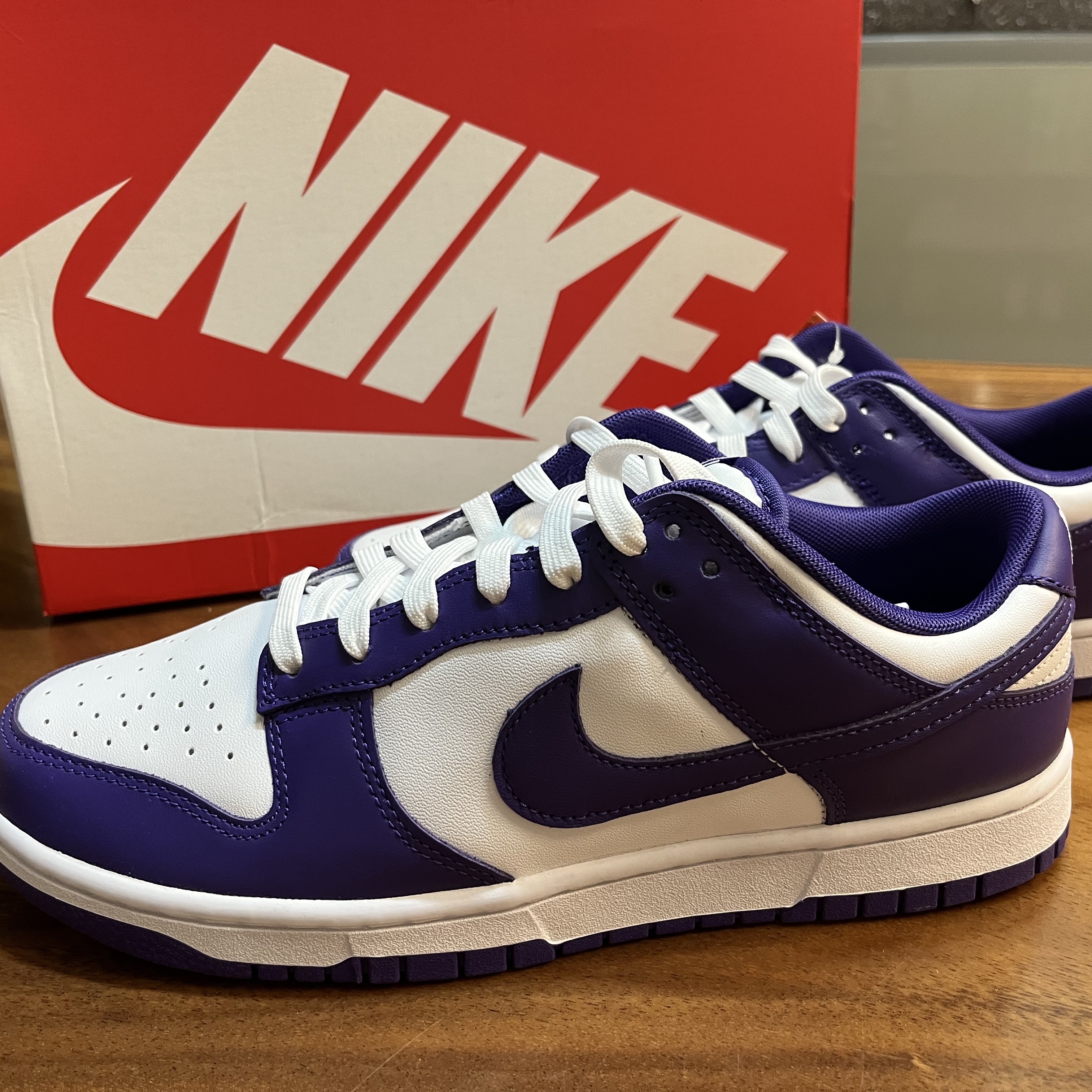Nike Dunk Low Retro Championship Court Purple 착용 스타일 - 3