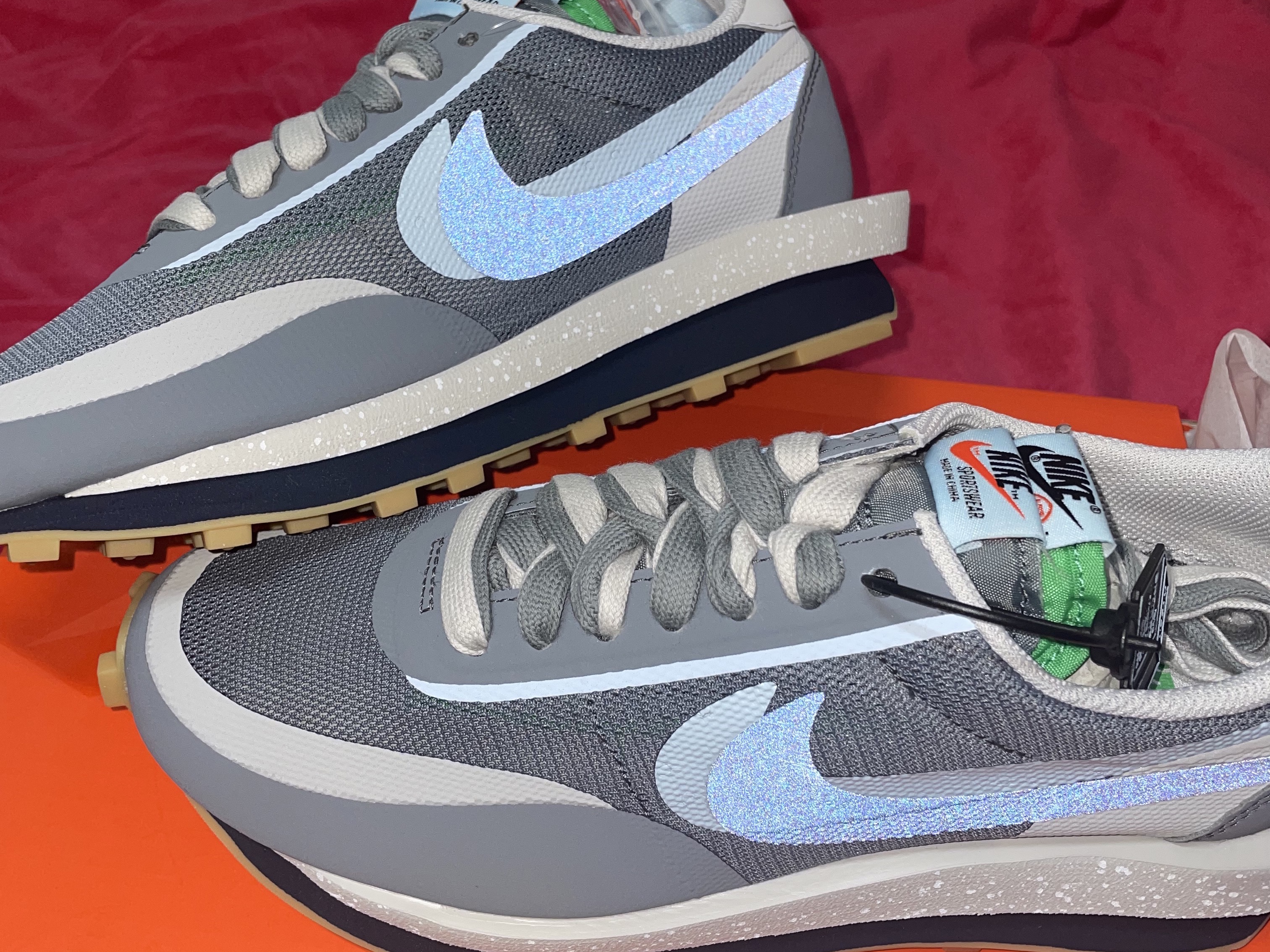 Nike x Sacai x Clot LDWaffle Cool Grey 착용 스타일