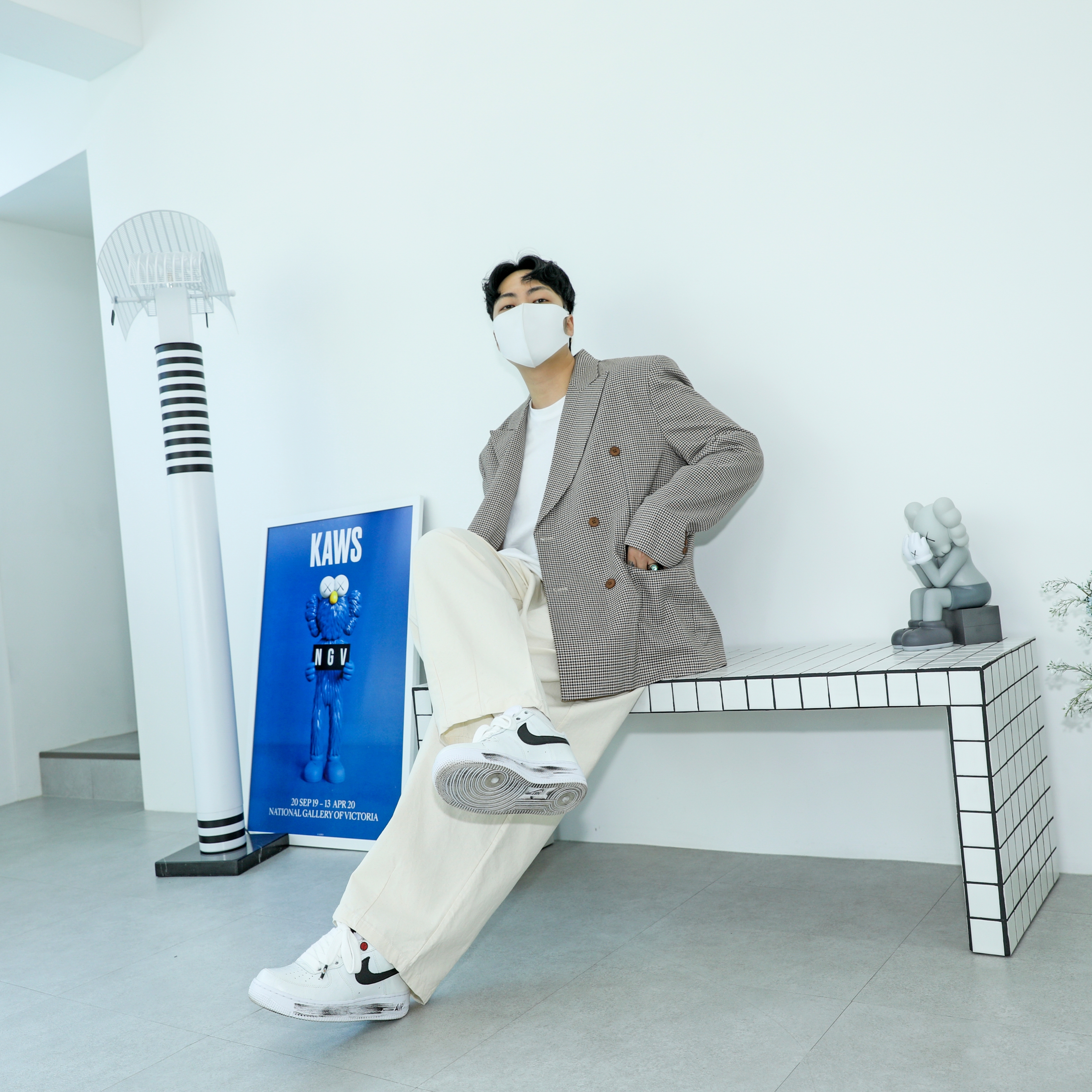 Nike x Peaceminusone Air Force 1 Low Para-Noise 2.0 착용 스타일 - 4