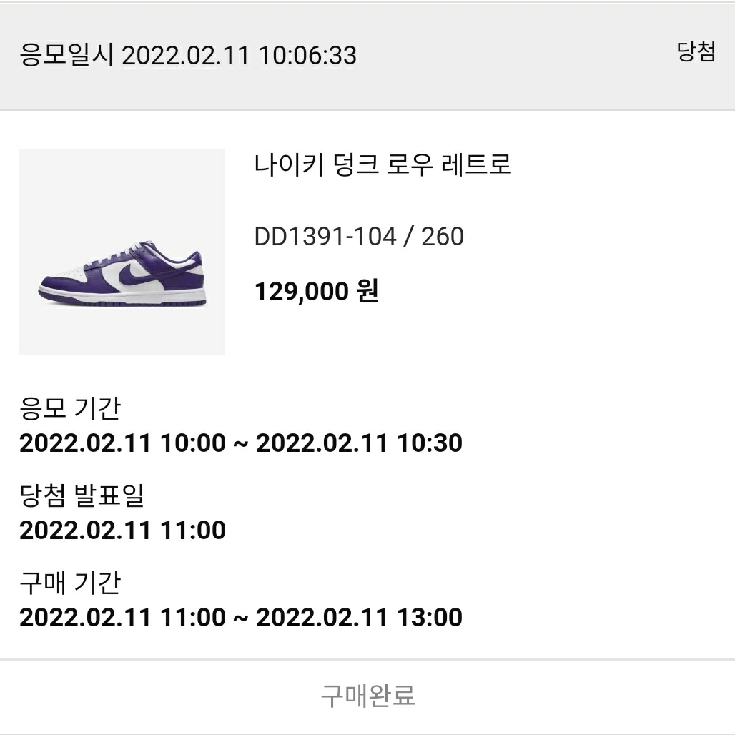 Nike Dunk Low Retro Championship Court Purple 착용 스타일