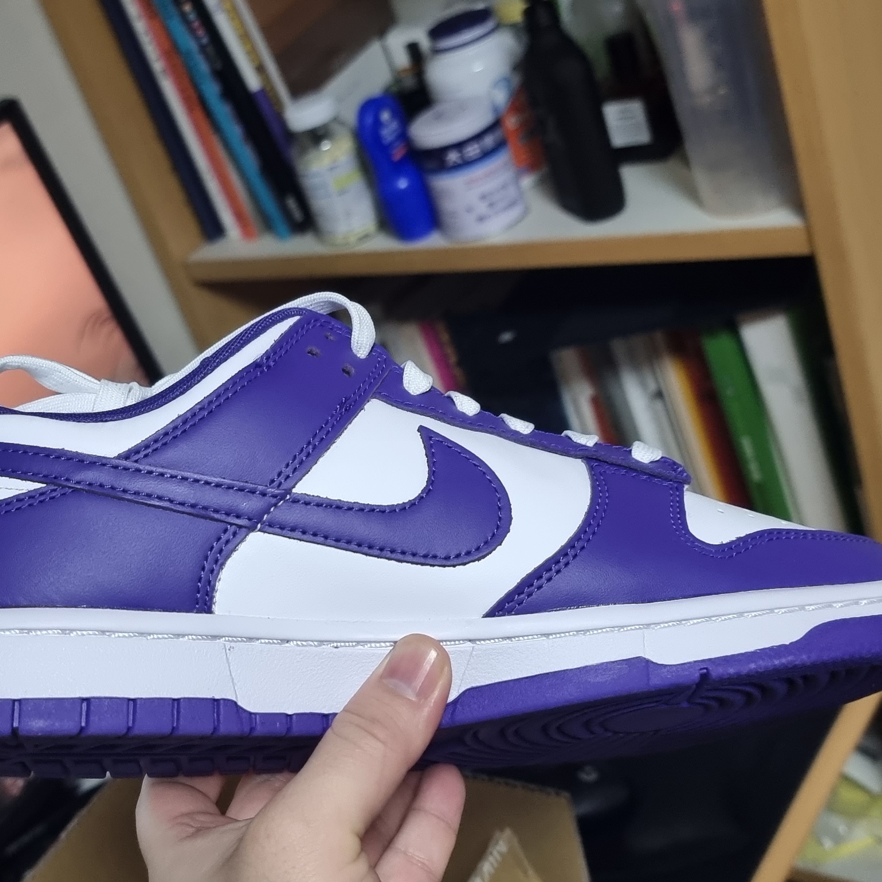 Nike Dunk Low Retro Championship Court Purple 착용 스타일