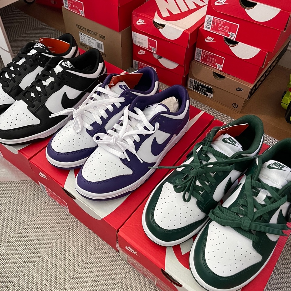 Nike Dunk Low Retro Black, Nike Dunk Low Retro Championship Court Purple ์ฐฉ์ฉ ์คํ์ผ