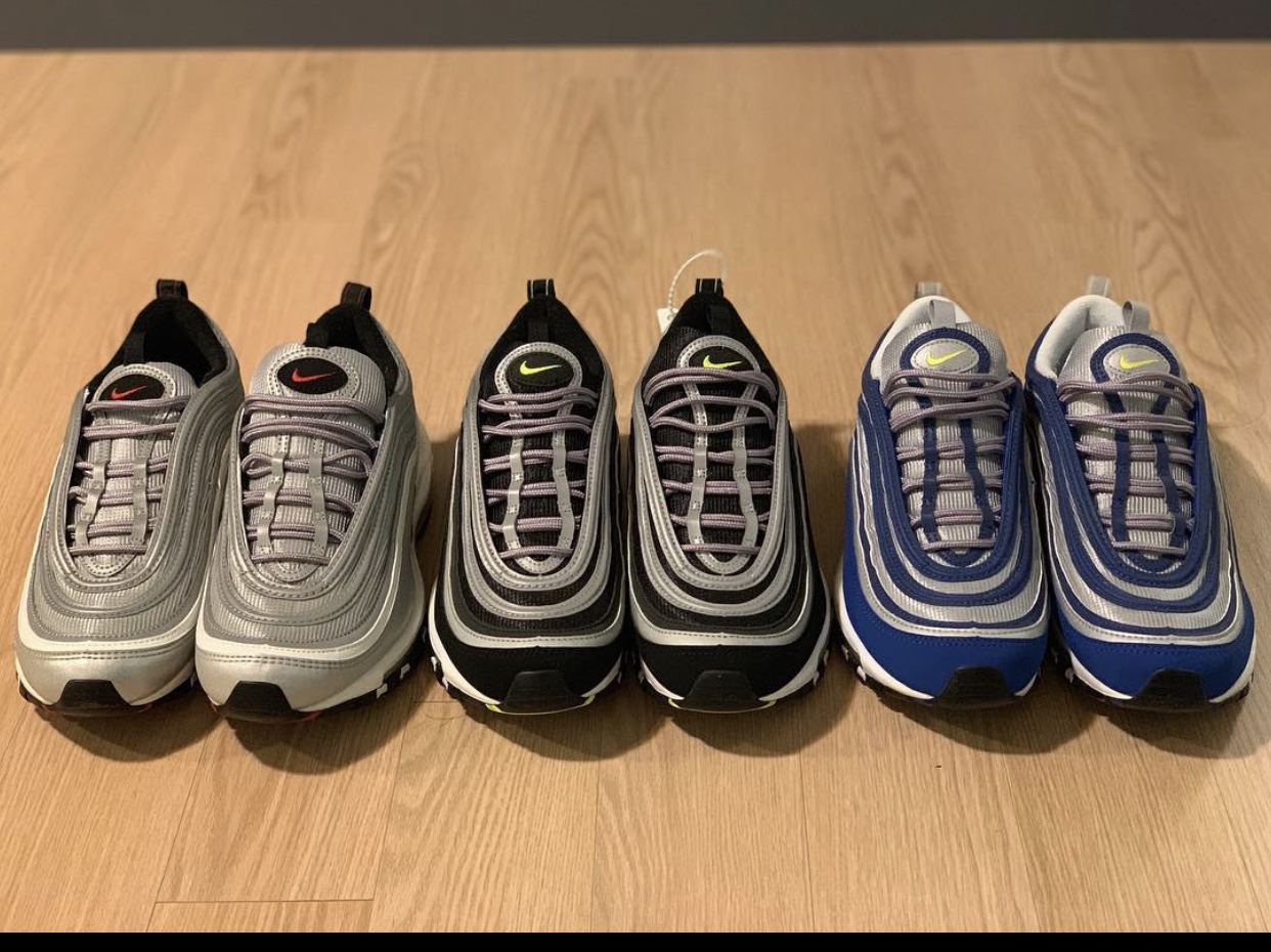 Nike Air Max 97 OG Black Volt Asia, Nike Air Max 97 OG Royal Neon 착용 스타일