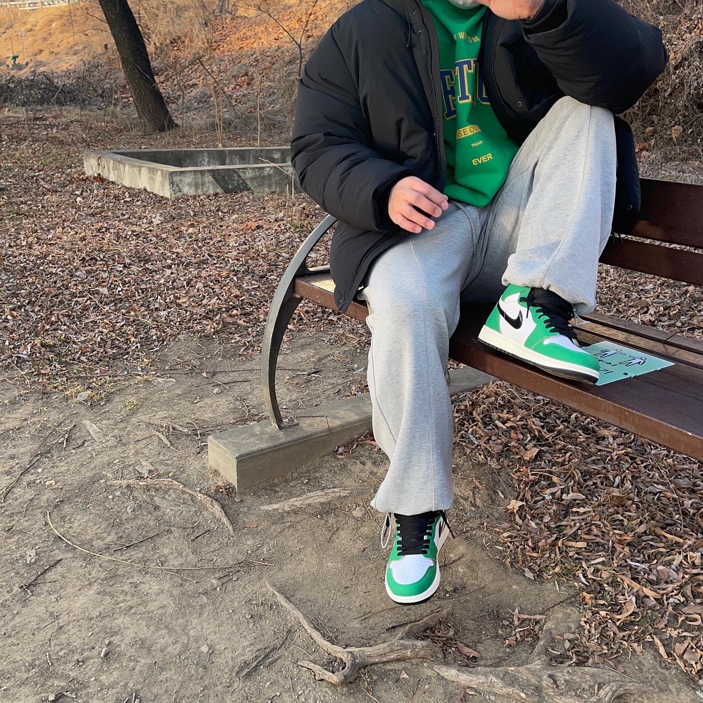(W) Jordan 1 Retro High OG Lucky Green 착용 스타일