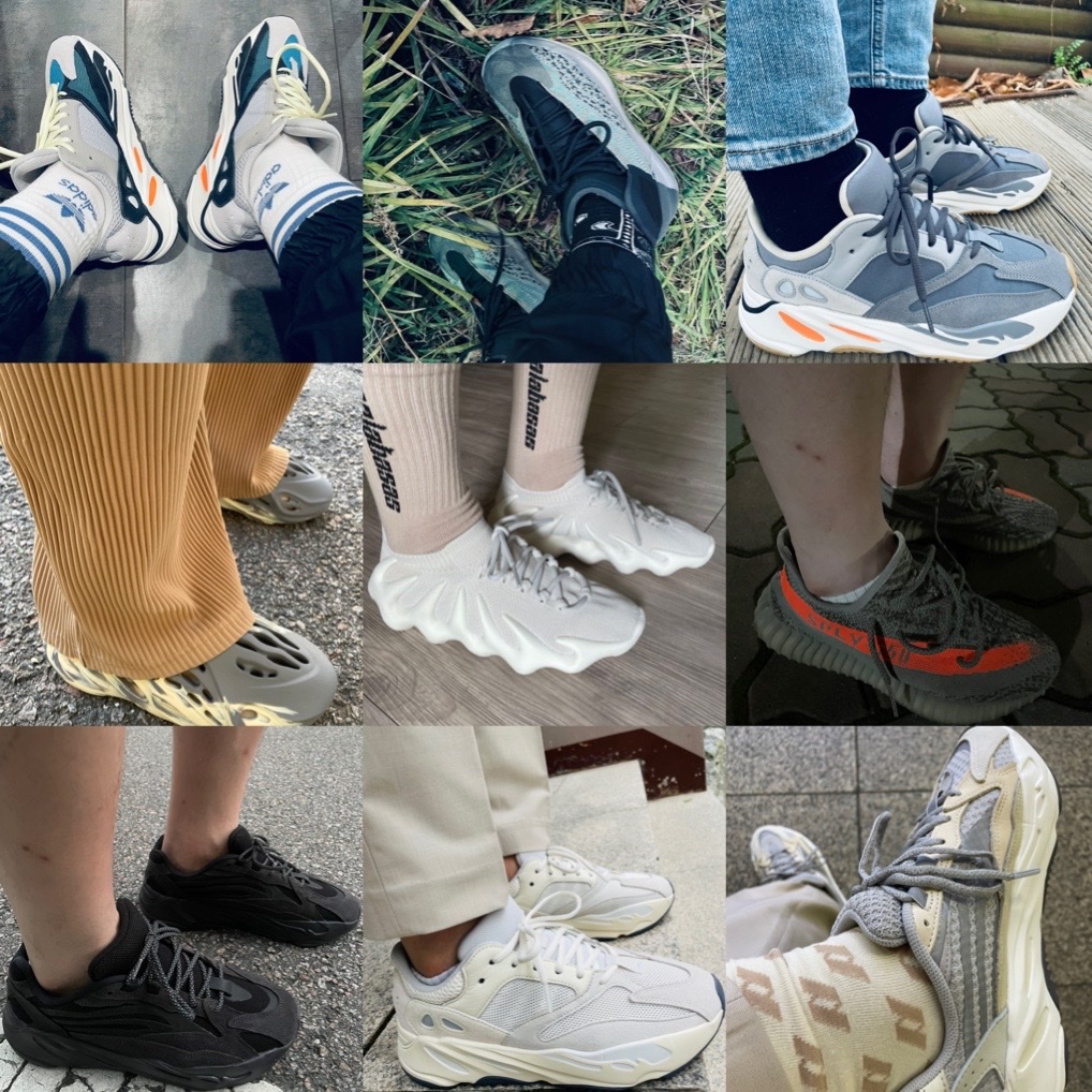 Adidas Yeezy Boost 350 V2 Desert Sage, Adidas Yeezy Boost 350 V2 Earth 착용 스타일 - 2