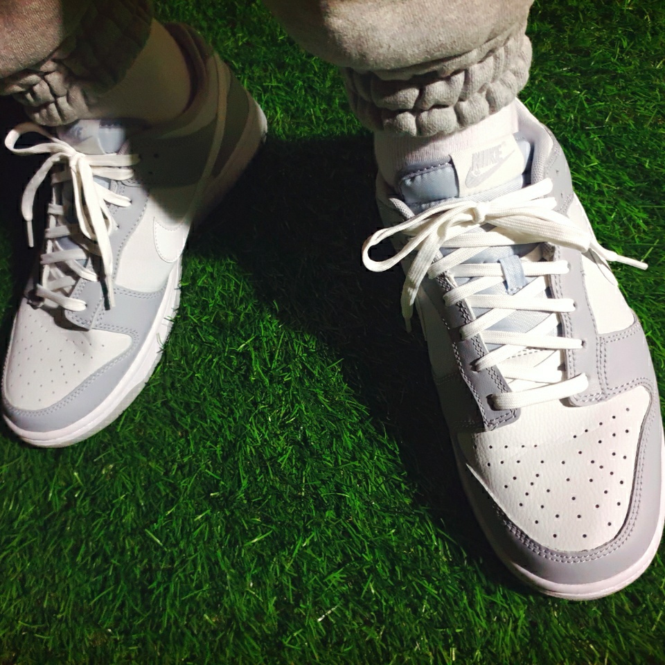 Nike Dunk Low Retro Wolf Grey 착용 스타일 - 4