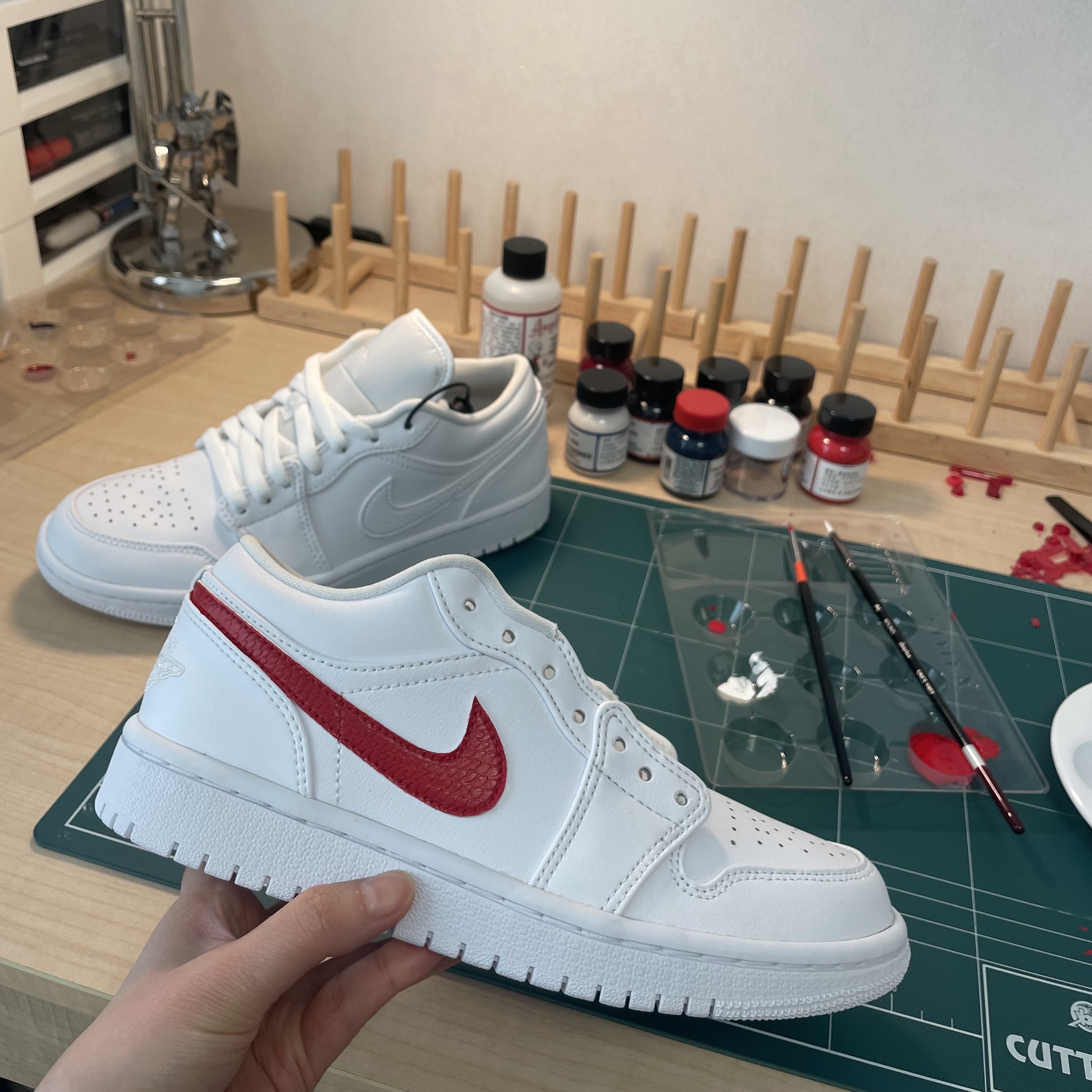 (W) Jordan 1 Low Triple White 2020 착용 스타일 - 5
