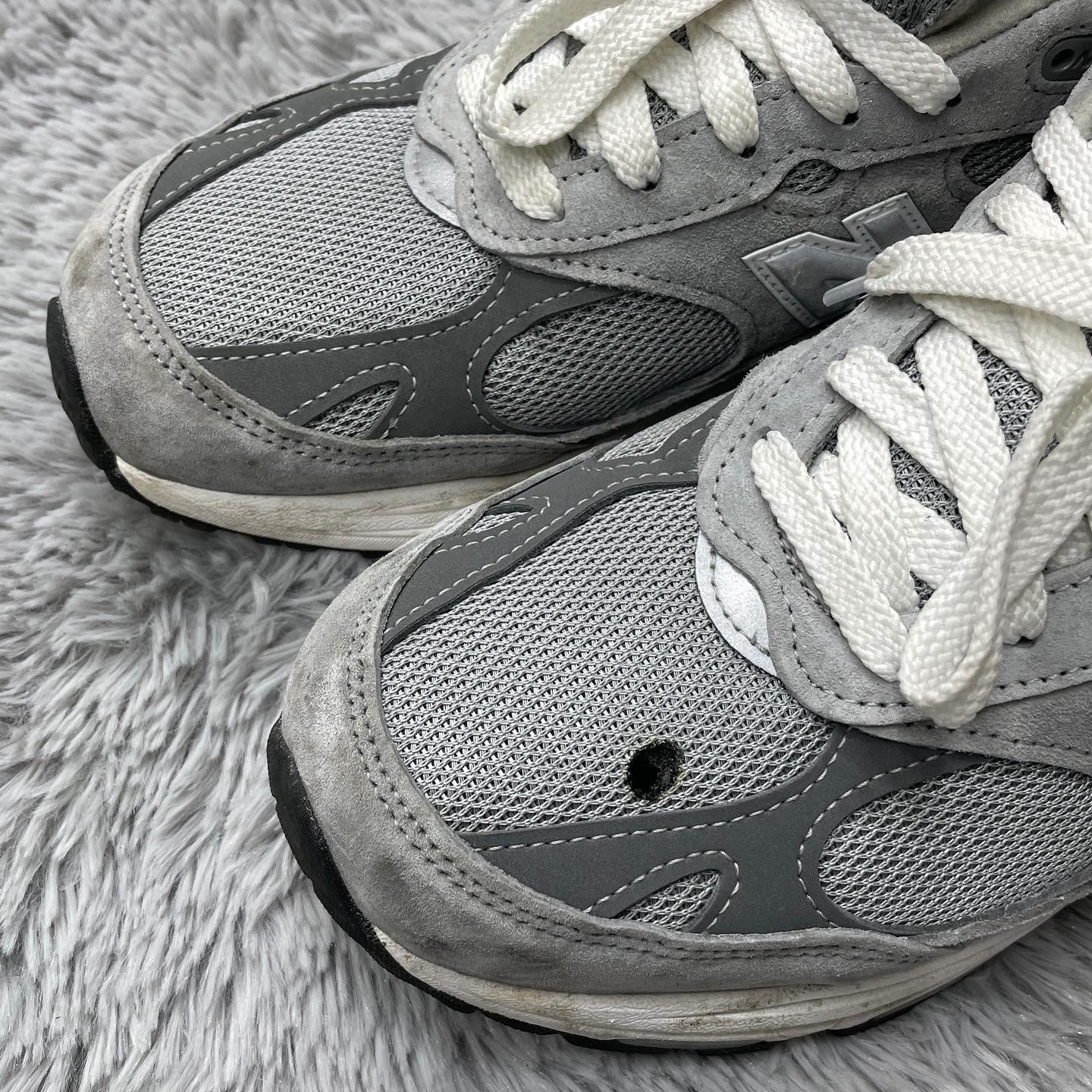 New Balance 993 Made in USA Grey - D Standard 착용 스타일 - 1