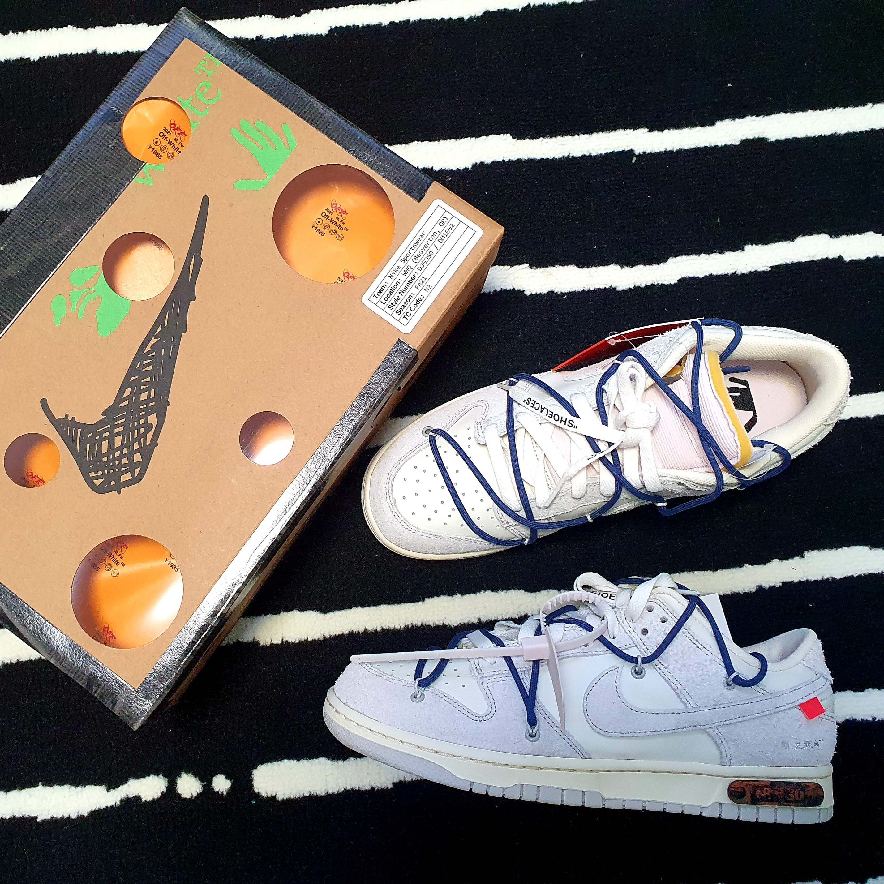 Nike x Off-White Dunk Low The 50 - Lot 18 착용 스타일