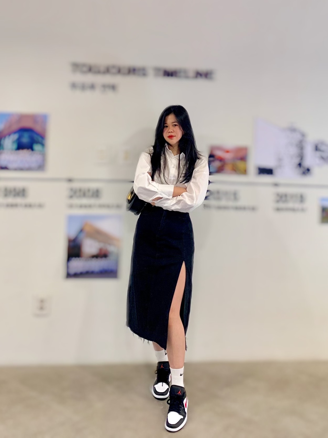 (W) Jordan 1 Low Black Siren Red 착용 스타일