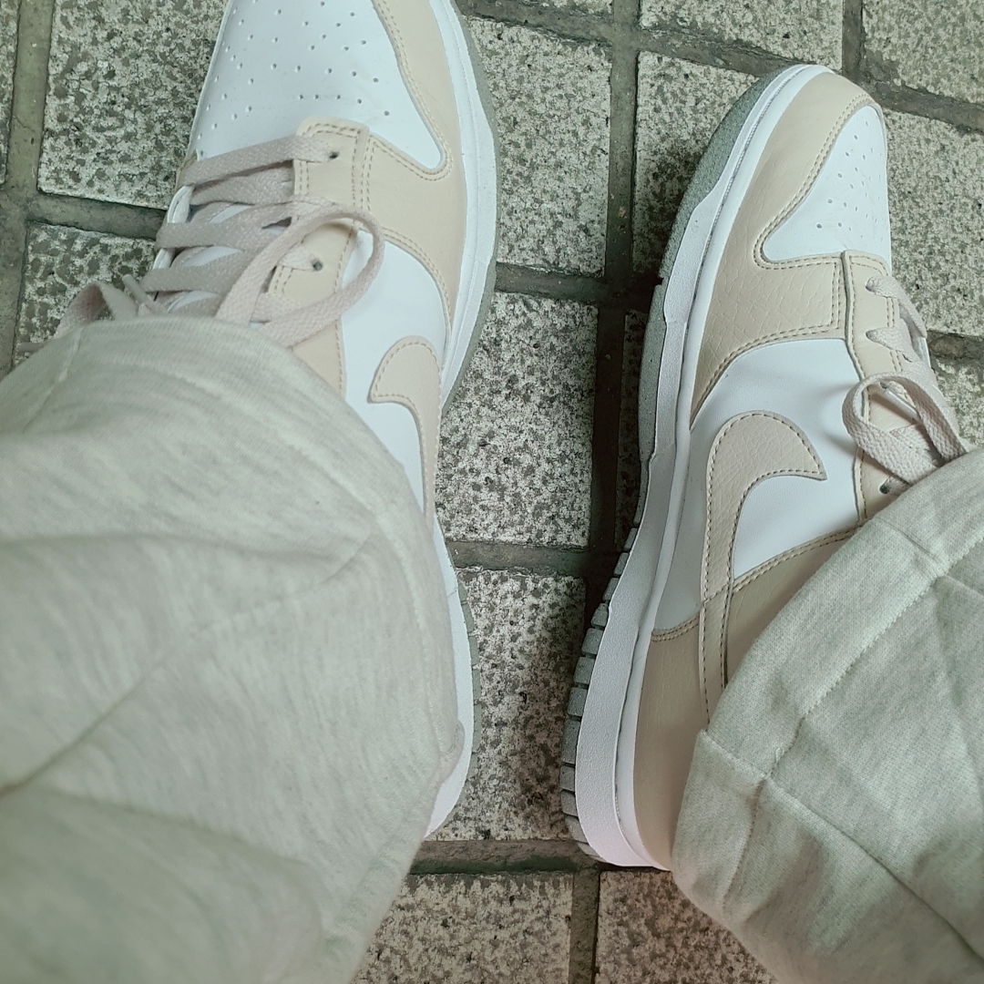 (W) Nike Dunk Low Next Nature Light Orewood Brown 착용 스타일
