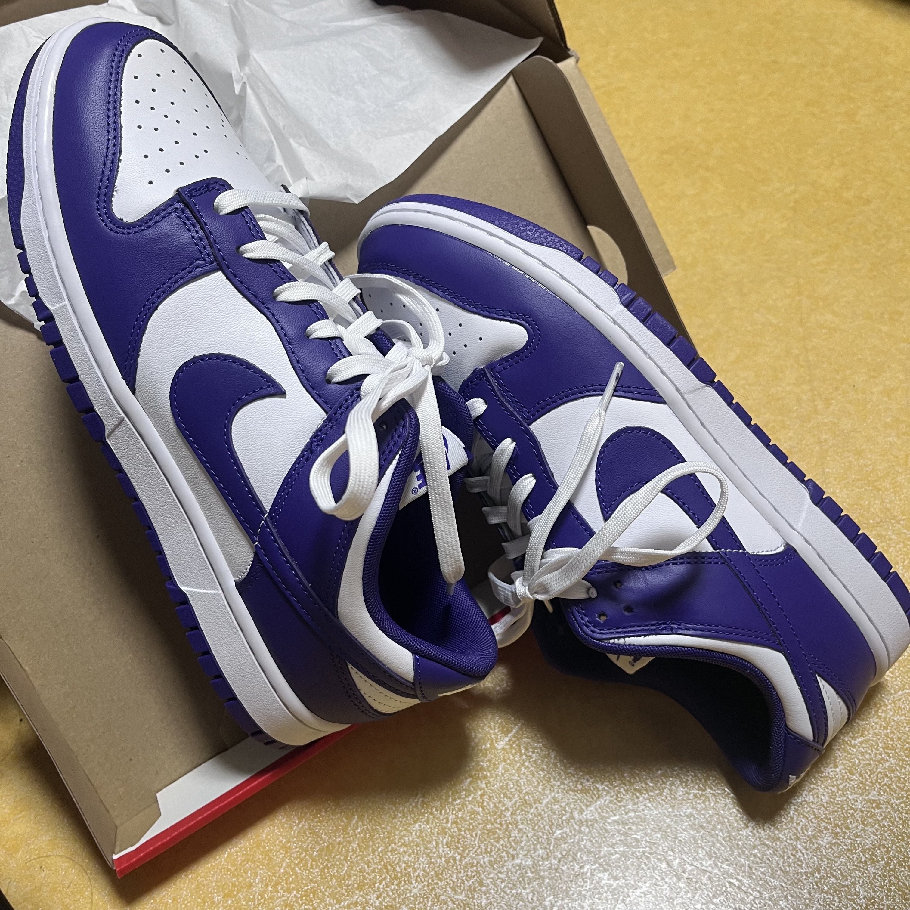 Nike Dunk Low Retro Championship Court Purple 착용 스타일 - 2