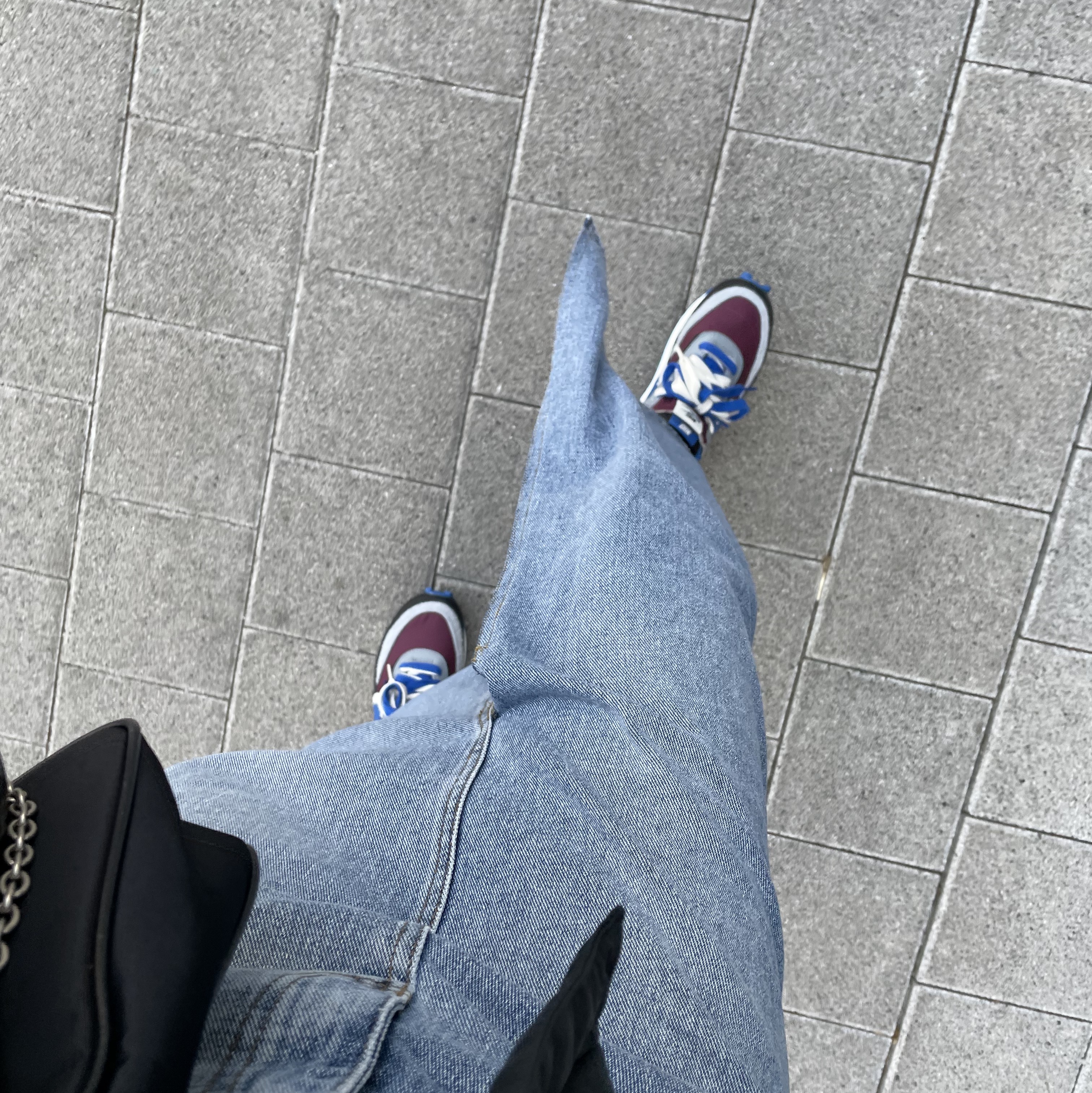 Nike x Sacai x Undercover LDWaffle Night Maroon Team Royal 착용 스타일 - 1