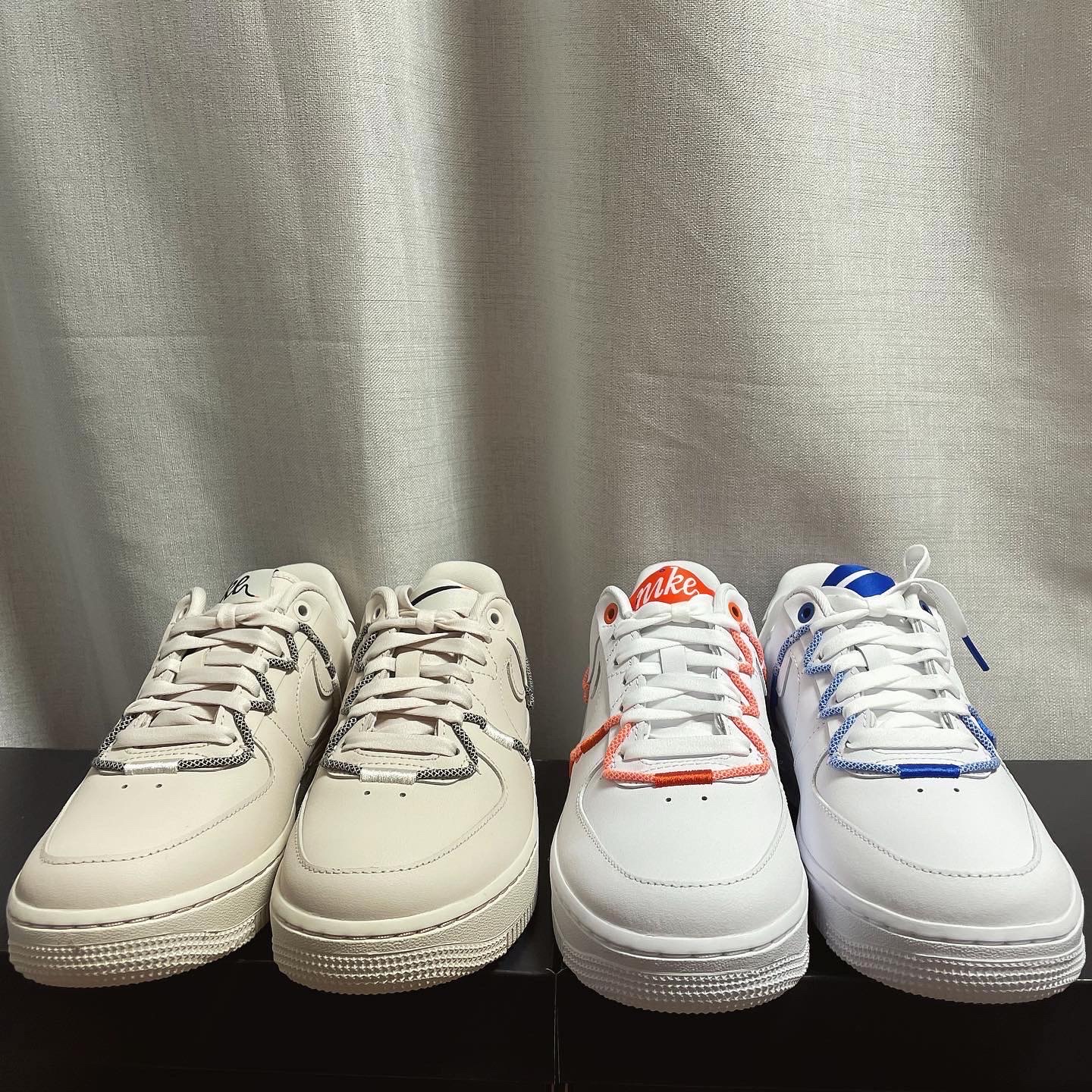 (W) Nike Air Force 1 '07 LX White Safety Orange, (W) Nike Air Force 1 '07 LX Light Orewood Brown 착용 스타일 - 4
