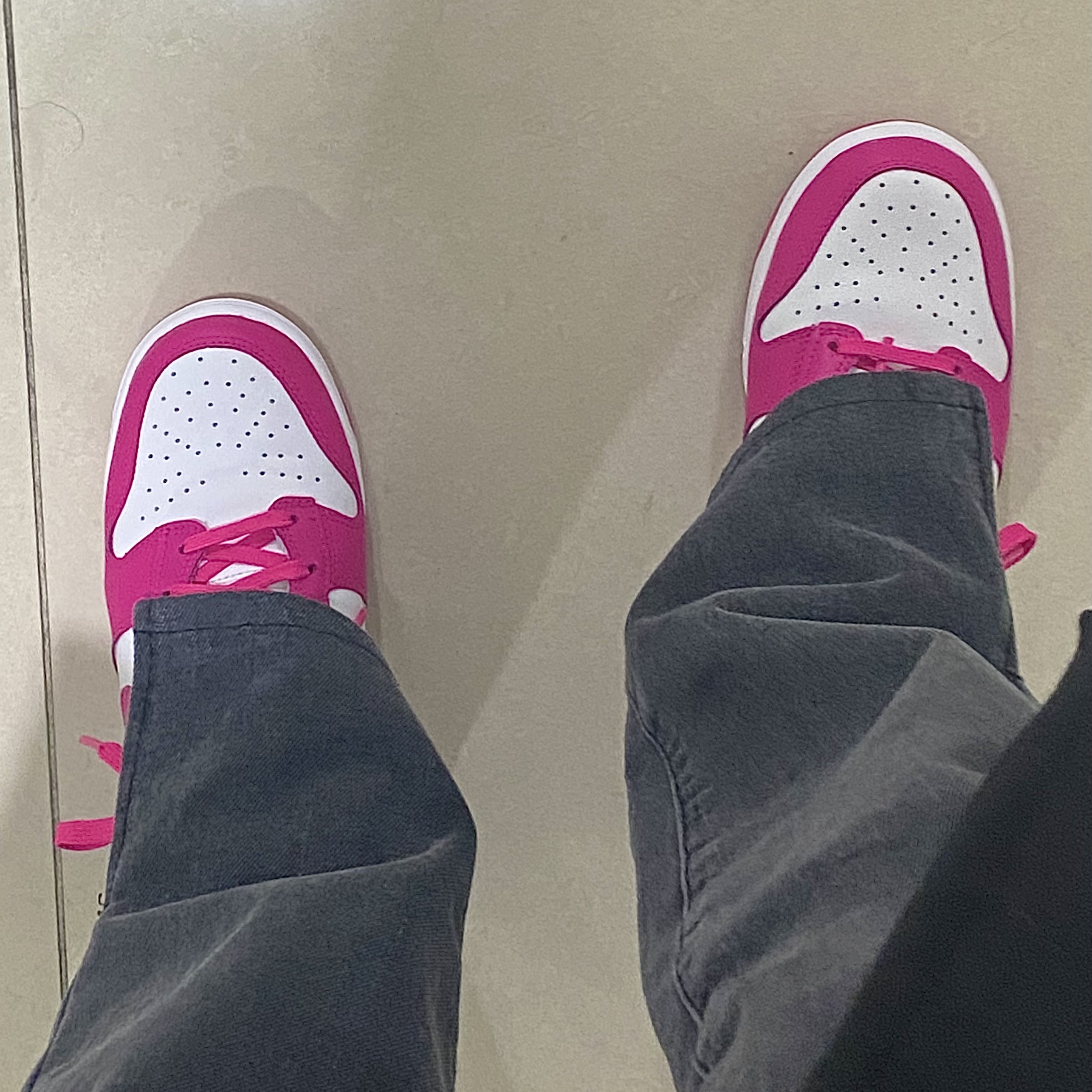 (W) Nike Dunk High Pink Prime 착용 스타일