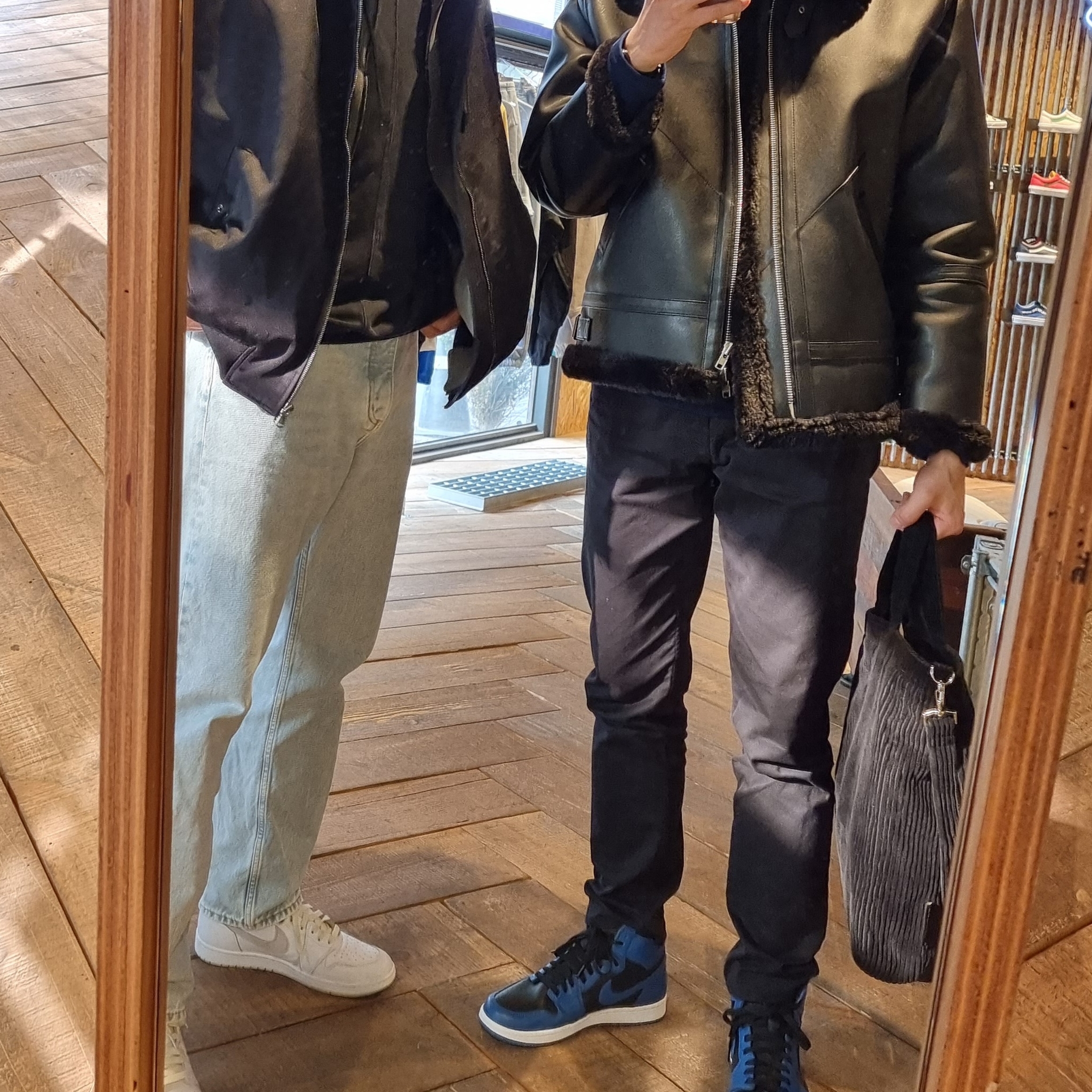 Jordan 1 High 85 Neutral Grey, Jordan 1 Retro High OG Dark Marina Blue 착용 스타일