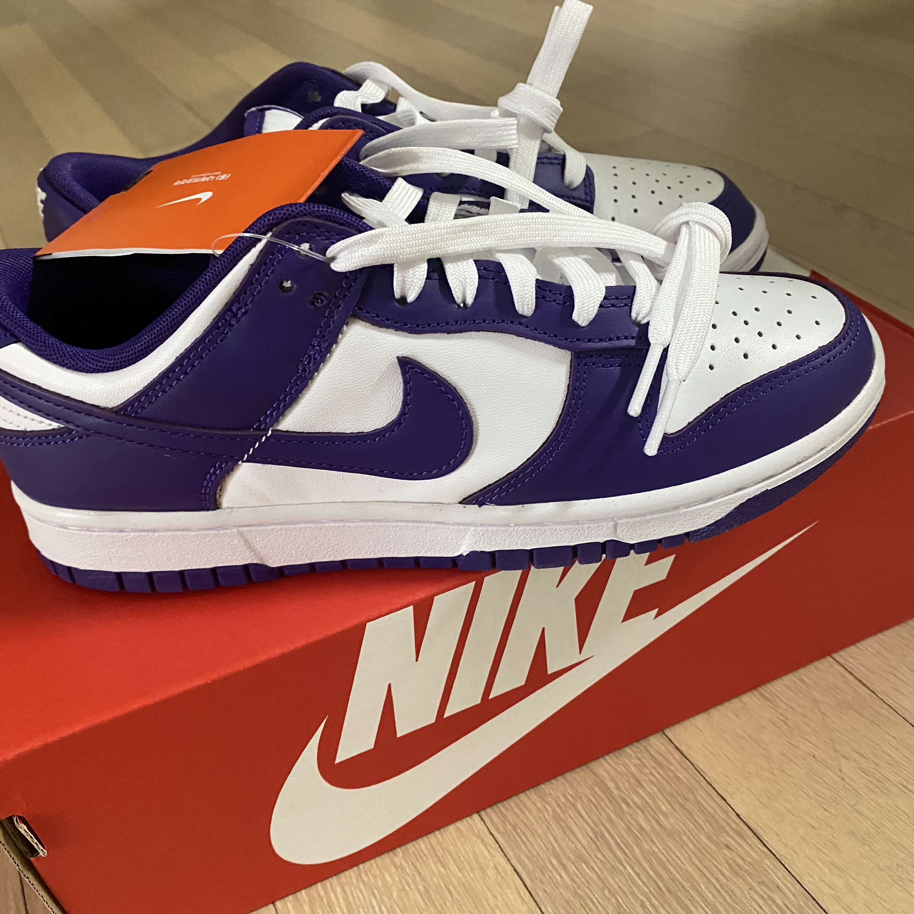 Nike Dunk Low Retro Championship Court Purple 착용 스타일 - 4