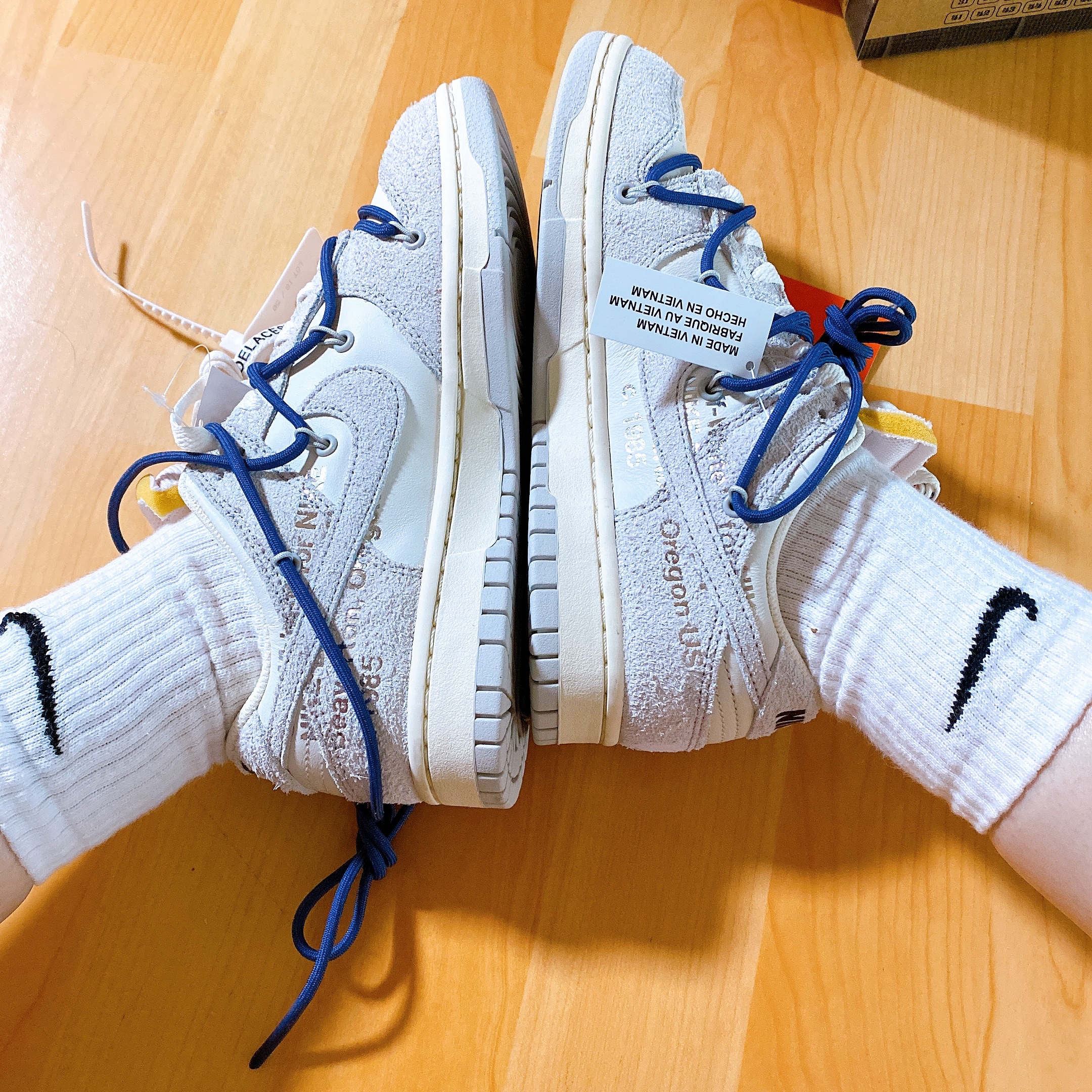 Nike x Off-White Dunk Low The 50 - Lot 18 착용 스타일 - 3