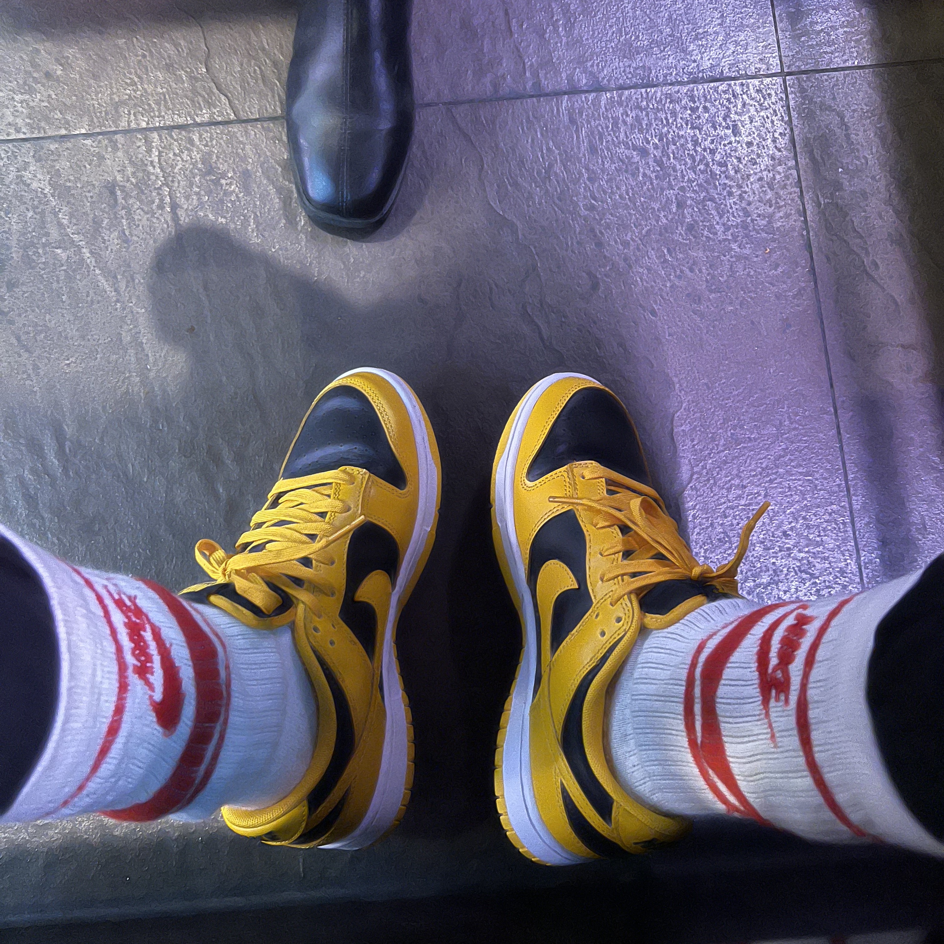 Nike Dunk Low Retro Championship Goldenrod 착용 스타일