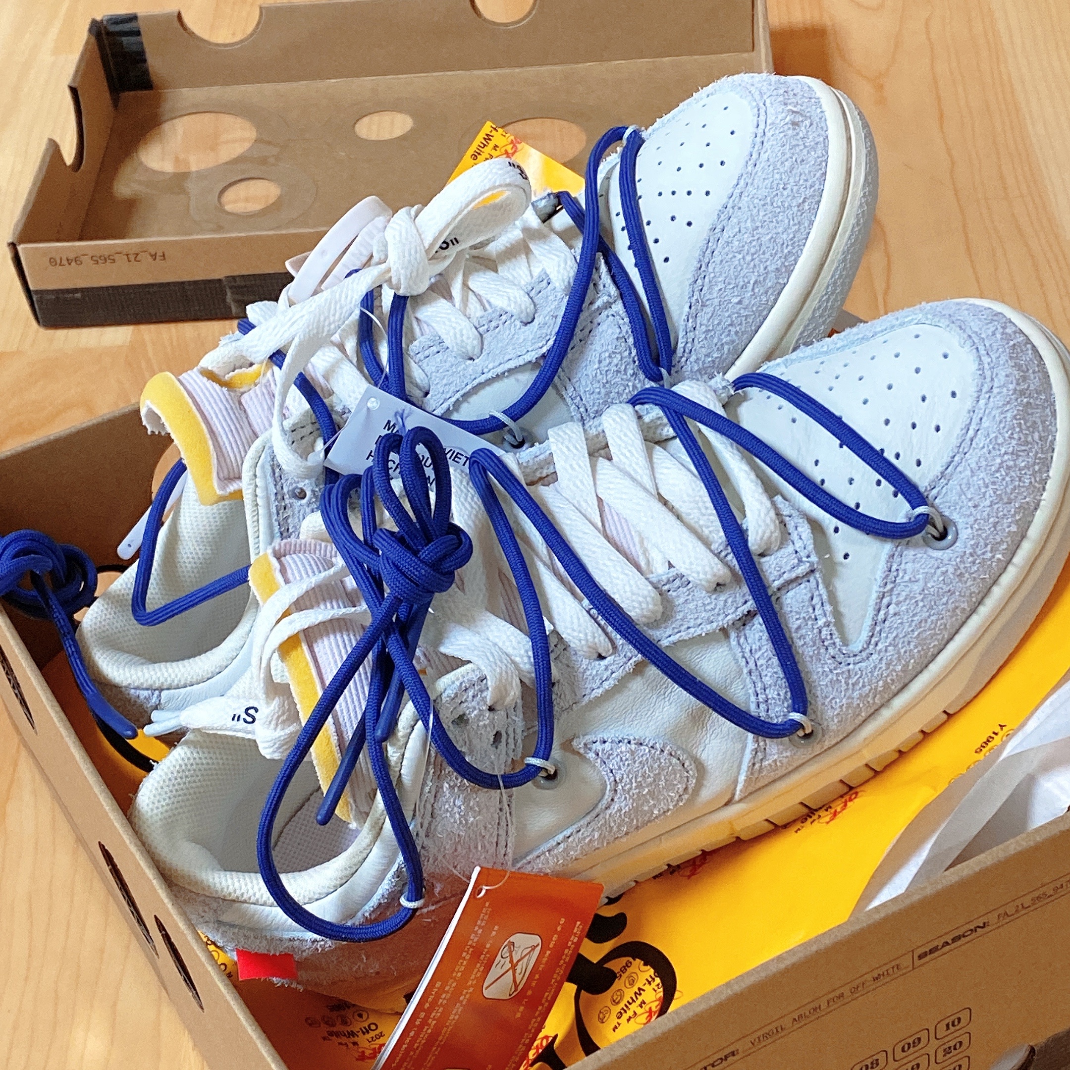 Nike x Off-White Dunk Low The 50 - Lot 18 착용 스타일 - 3