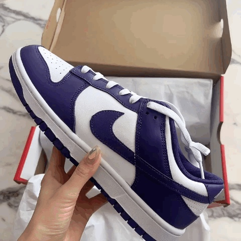 Nike Dunk Low Retro Championship Court Purple 착용 스타일 - 2
