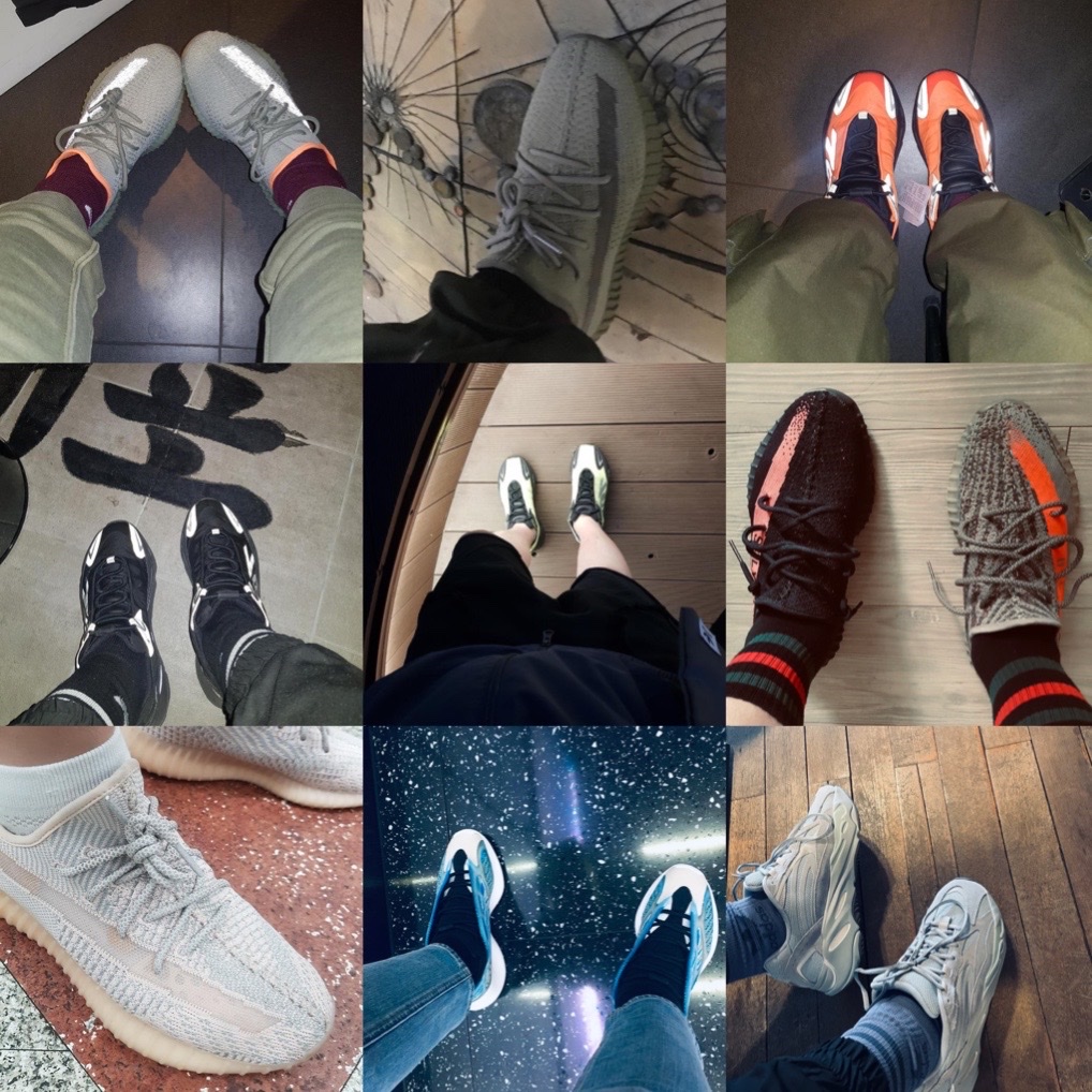 Adidas Yeezy Boost 350 V2 Desert Sage, Adidas Yeezy Boost 350 V2 Earth 착용 스타일 - 1