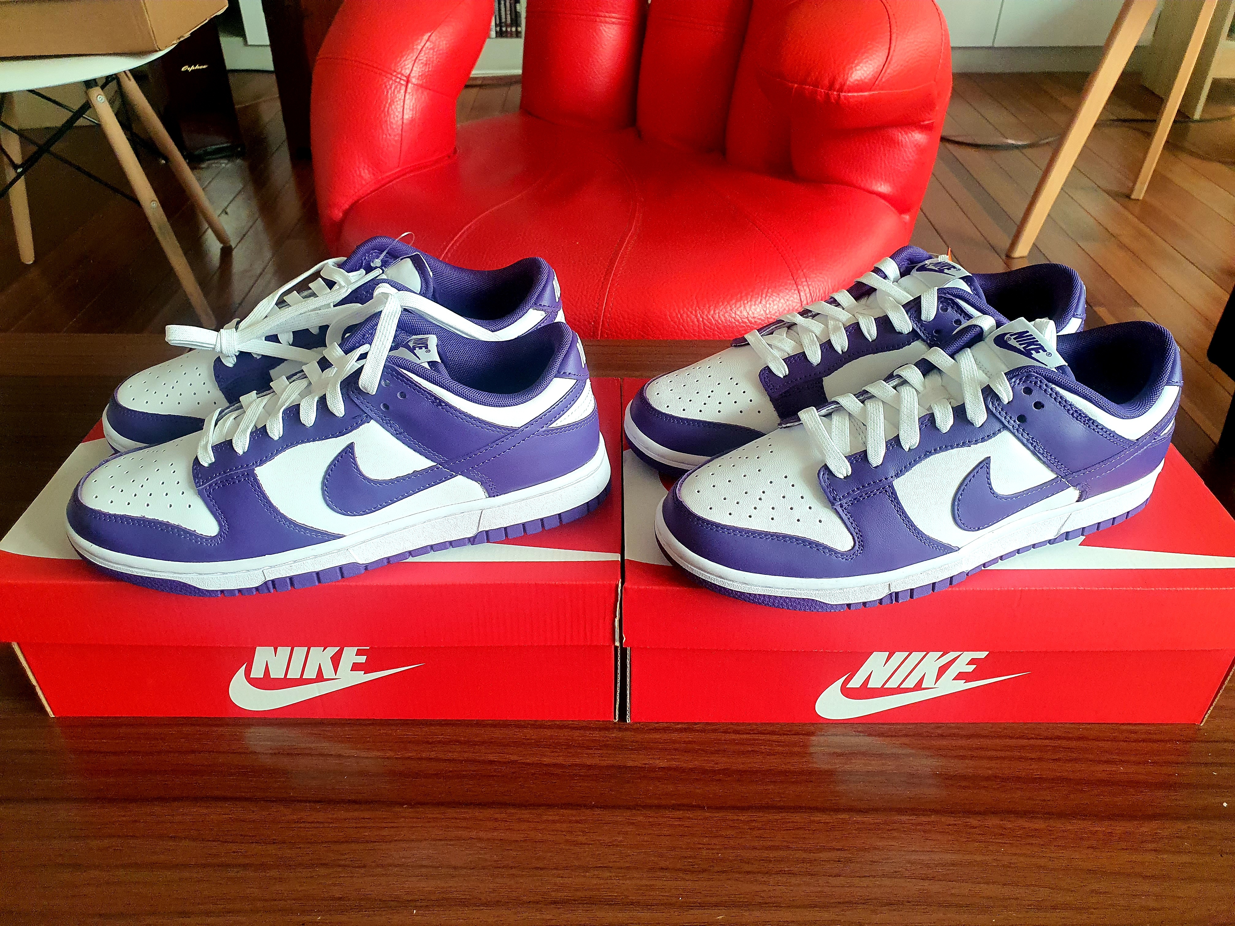 Nike Dunk Low Retro Championship Court Purple 착용 스타일