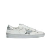 Golden Goose Stardan White Silver Heel Tab Sneakers