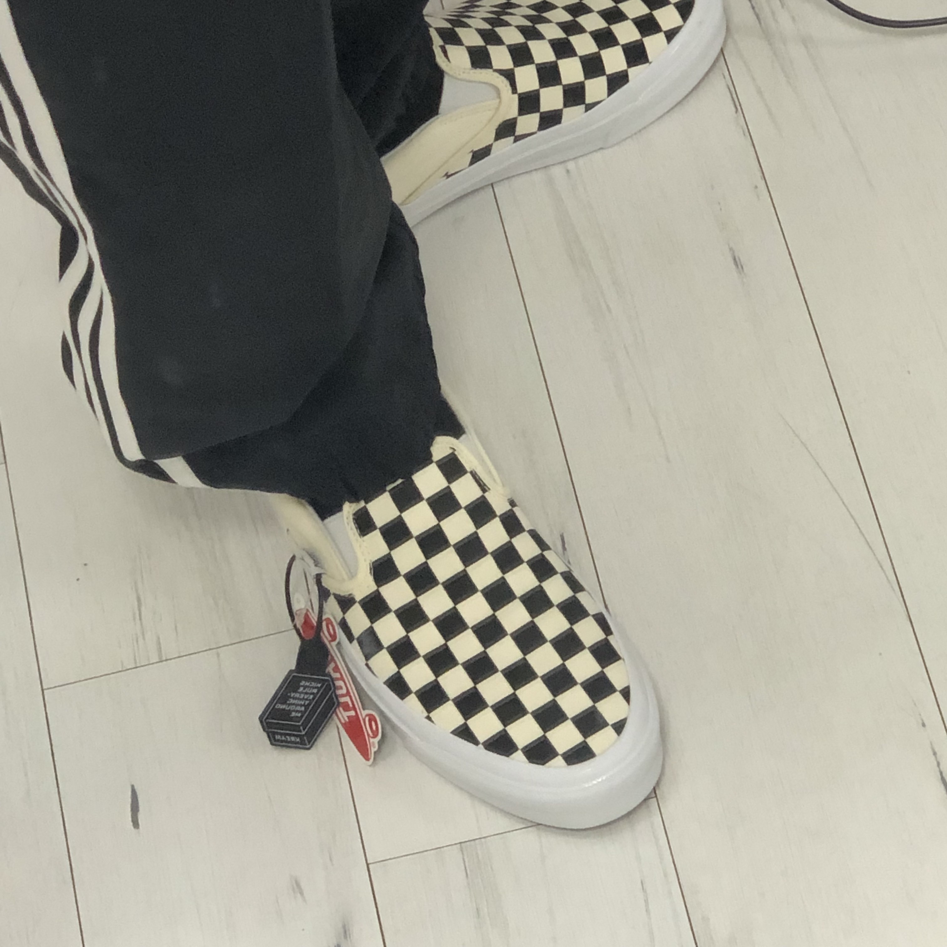 Vans Vault OG Classic Slip-On Checkerboard 착용 스타일 - 1