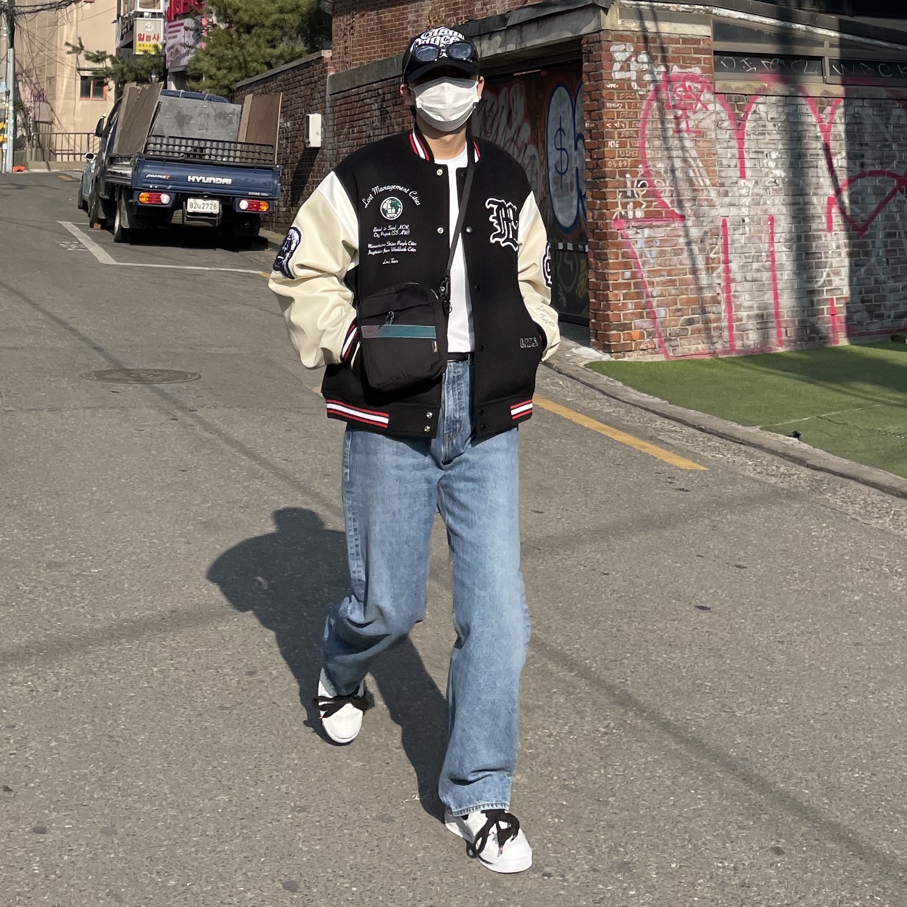 Nike x Peaceminusone Air Force 1 Low Para-Noise 2.0 착용 스타일 - 1