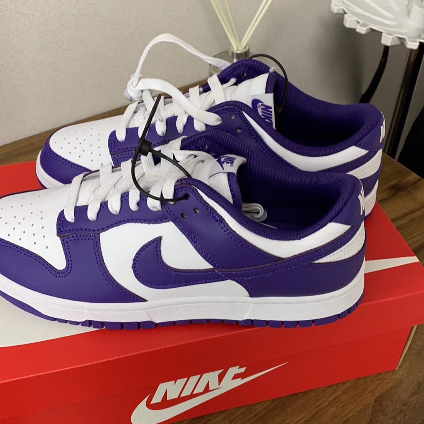 Nike Dunk Low Retro Championship Court Purple 착용 스타일