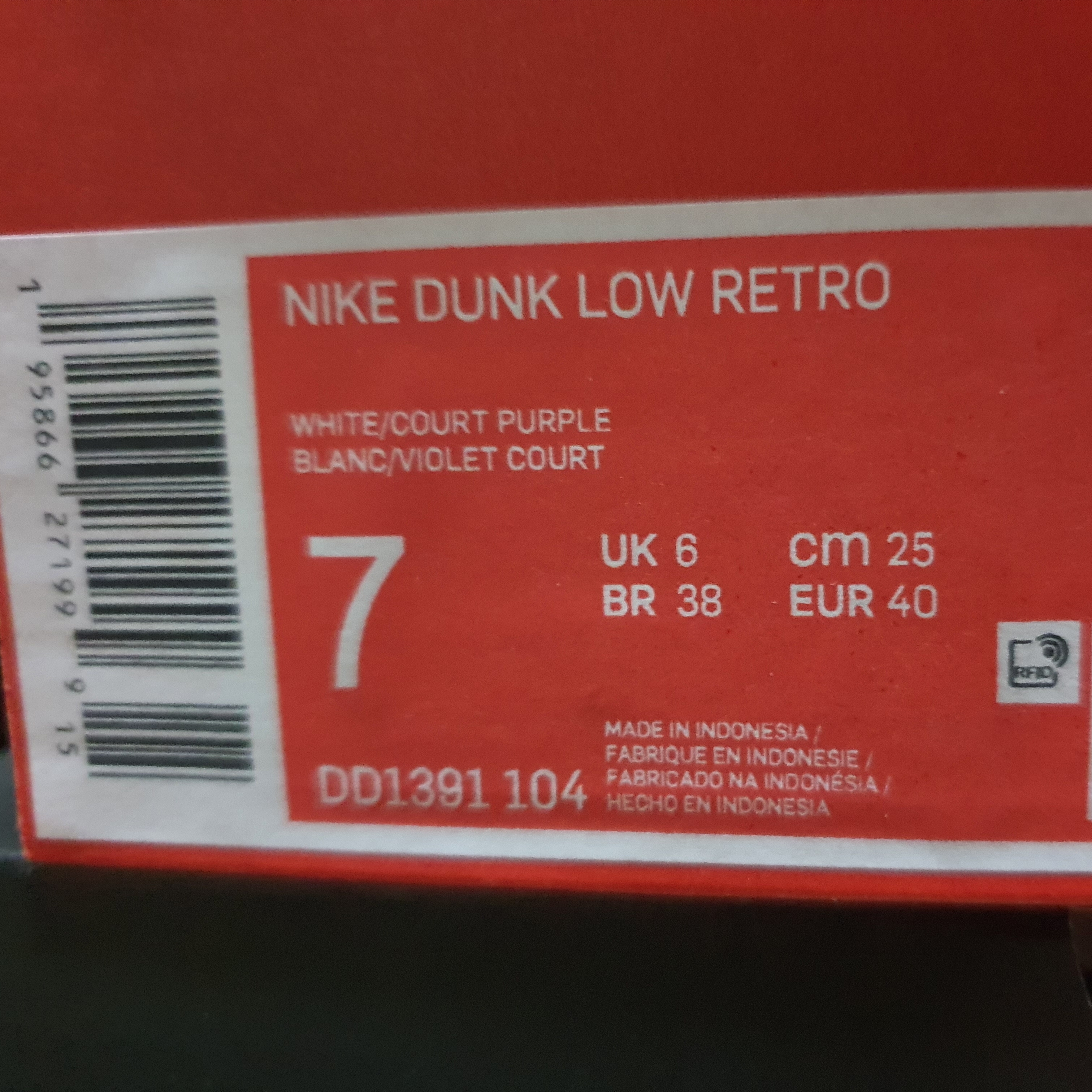 Nike Dunk Low Retro Championship Court Purple 착용 스타일 - 3