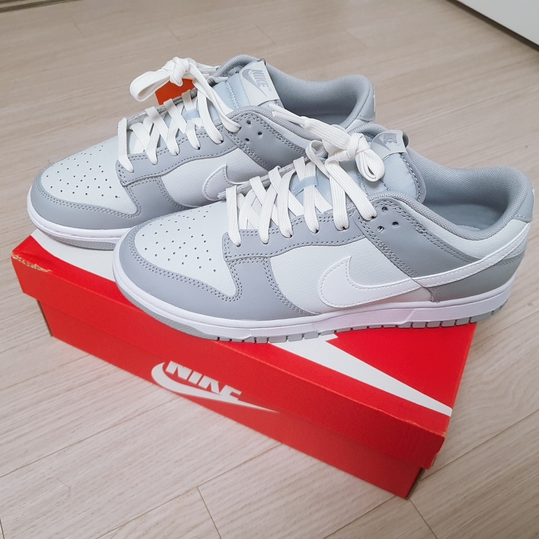 Nike Dunk Low Retro Wolf Grey 착용 스타일 - 1
