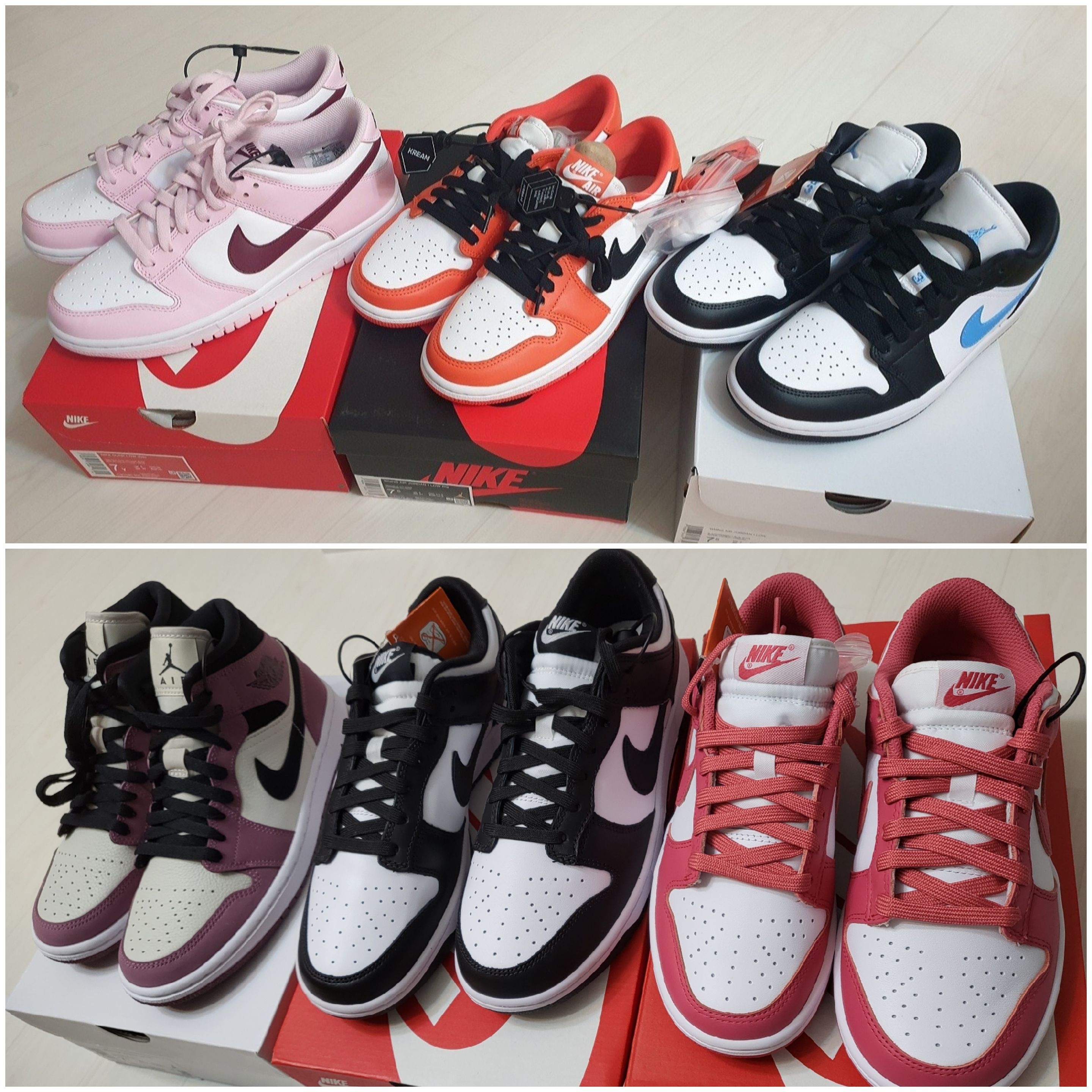 (GS) Nike Dunk Low Pink Foam, (W) Nike Dunk Low Archeo Pink 착용 스타일