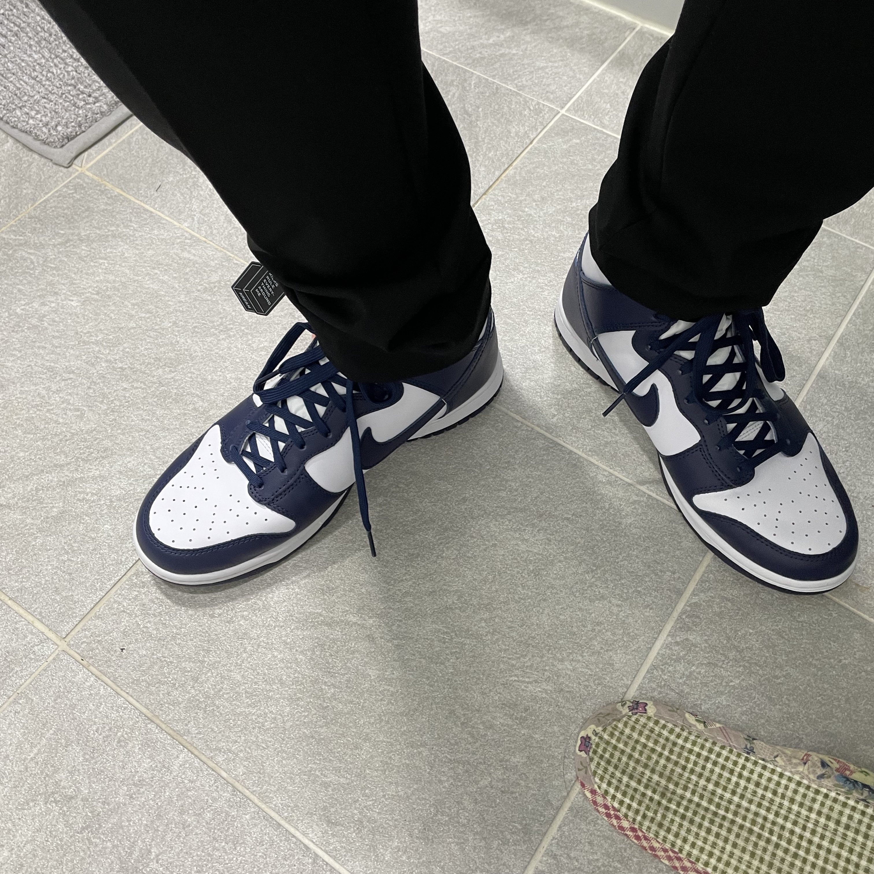 IAB Studio Half Zip Pullover Light Gray, Nike Dunk High Retro Championship Navy 착용 스타일 - 3
