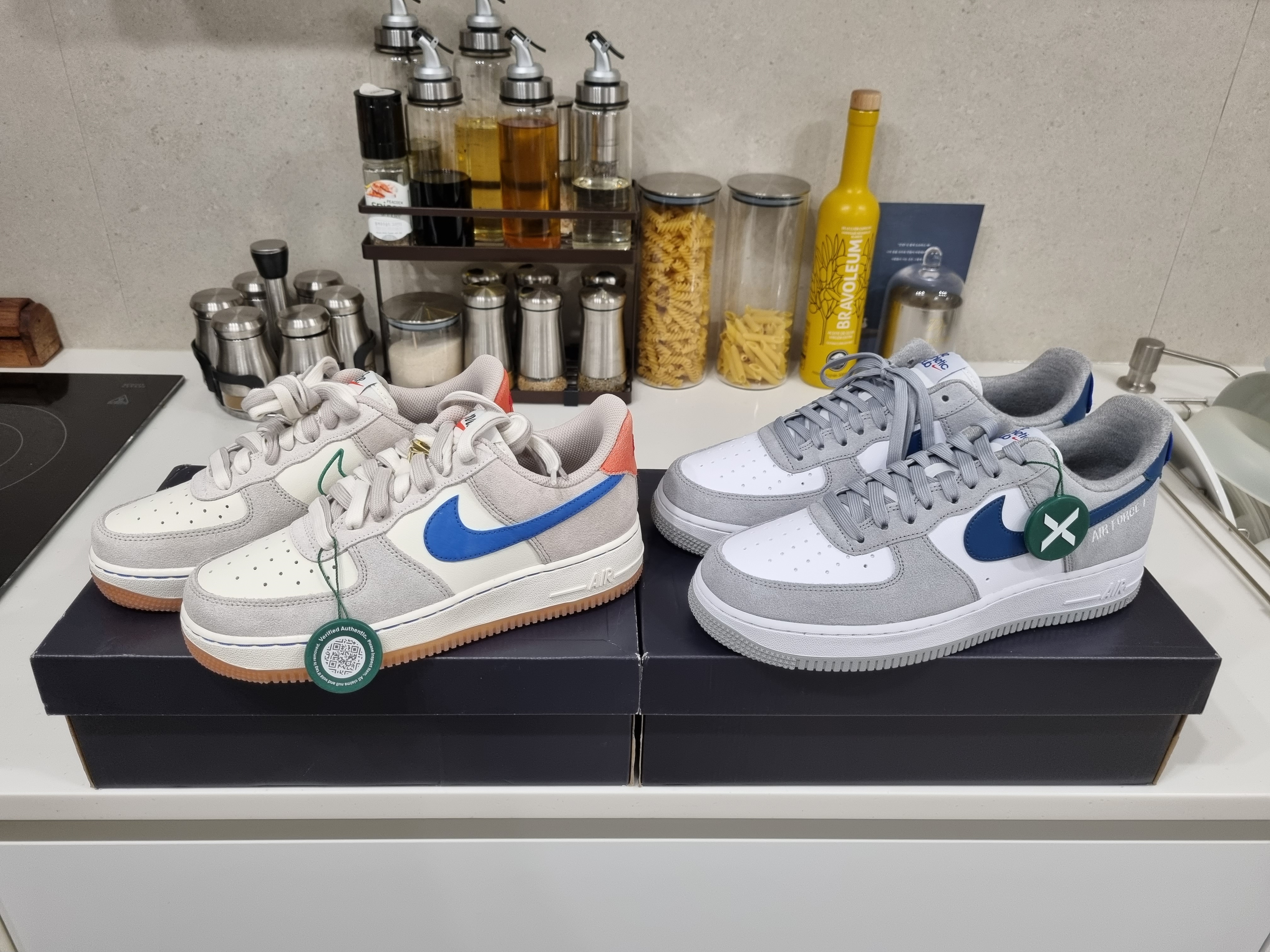 (W) Nike Air Force 1 '07 SE First Use Sail Green Noise 착용 스타일 - 4